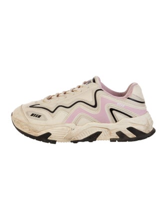 MSGM Mesh Colorblock Pattern Sneakers