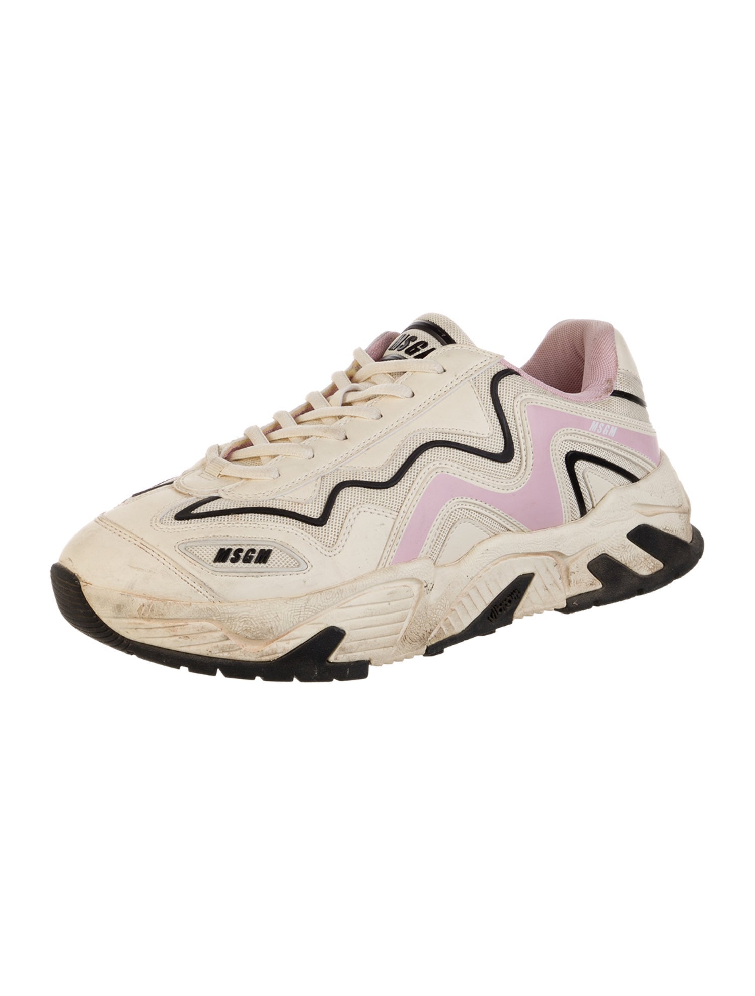 MSGM Mesh Colorblock Pattern Sneakers