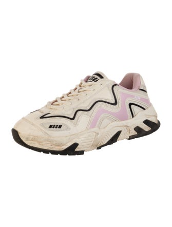 MSGM Mesh Colorblock Pattern Sneakers