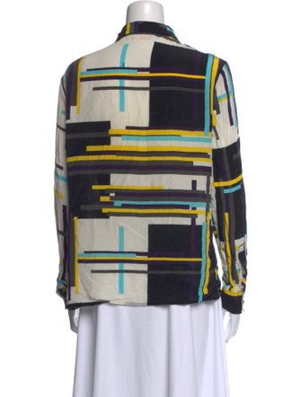 MSGM Silk Printed Button-Up Top