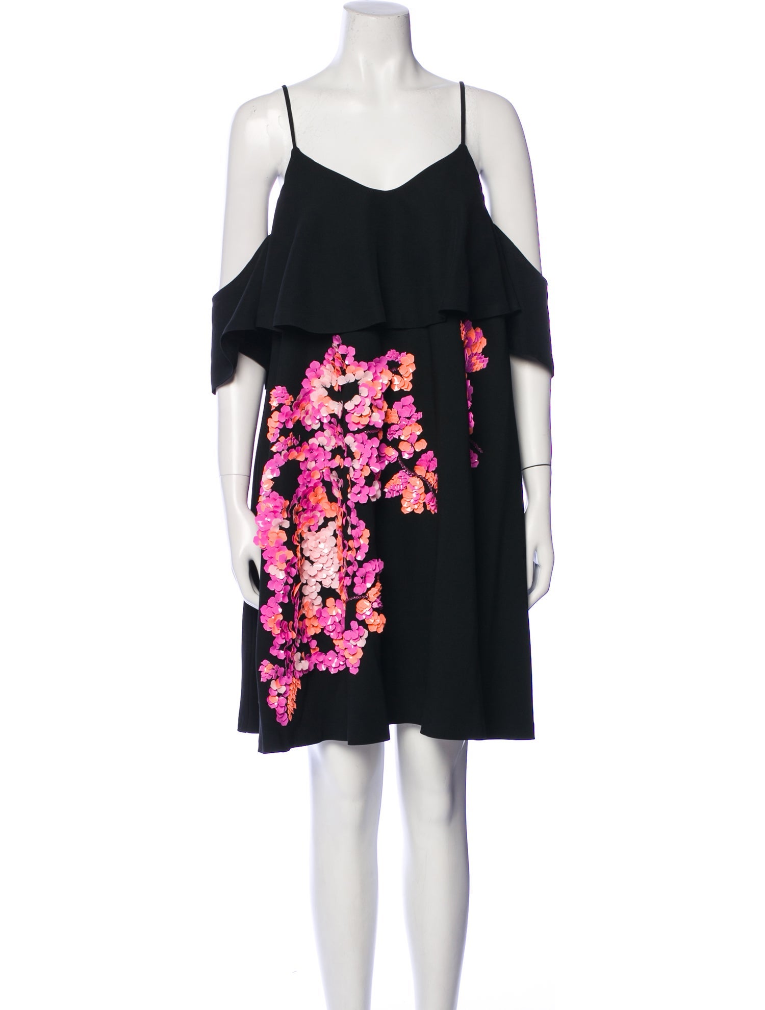 MSGM Floral Print Mini Dress