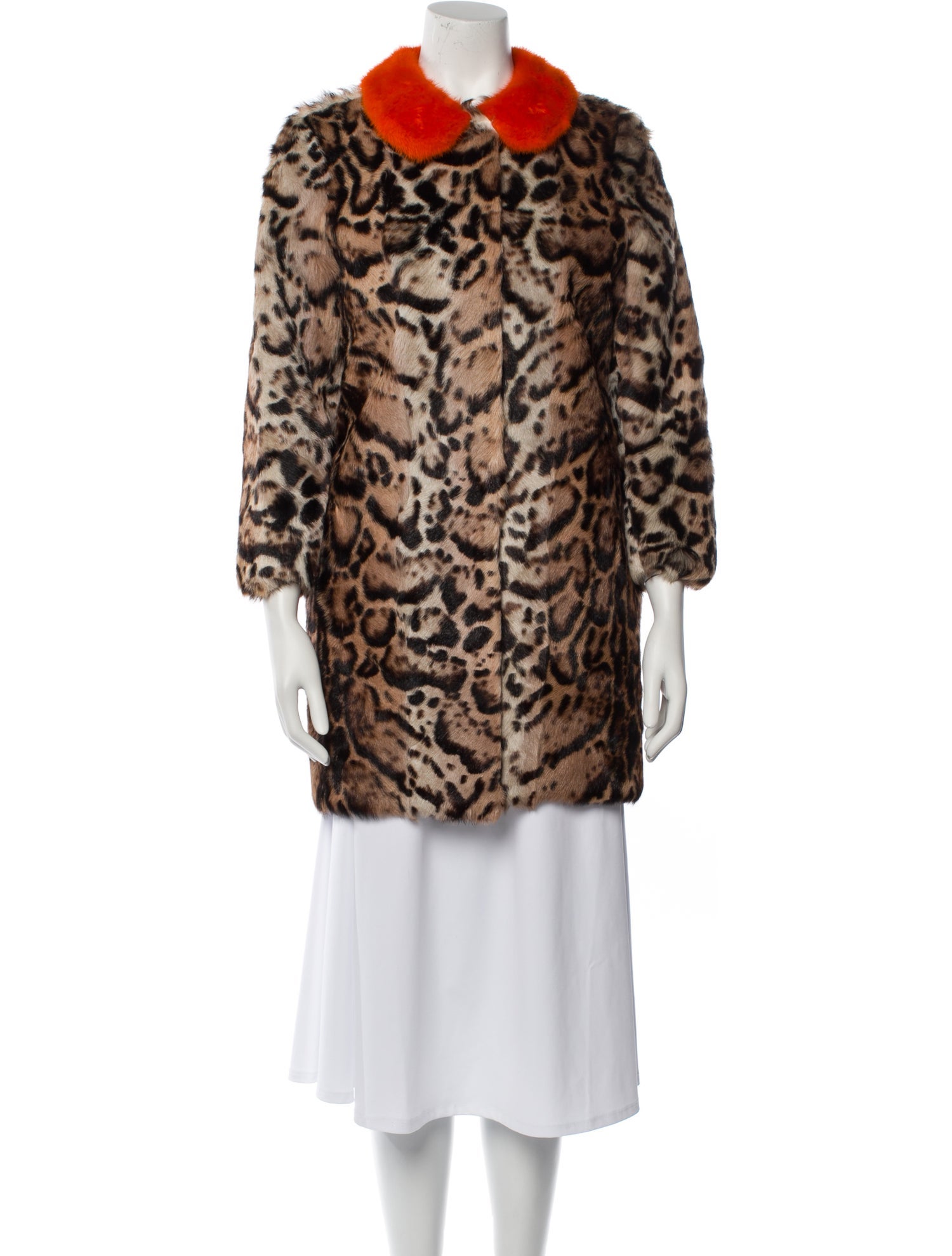 MSGM Fur Animal Print Fur Jacket