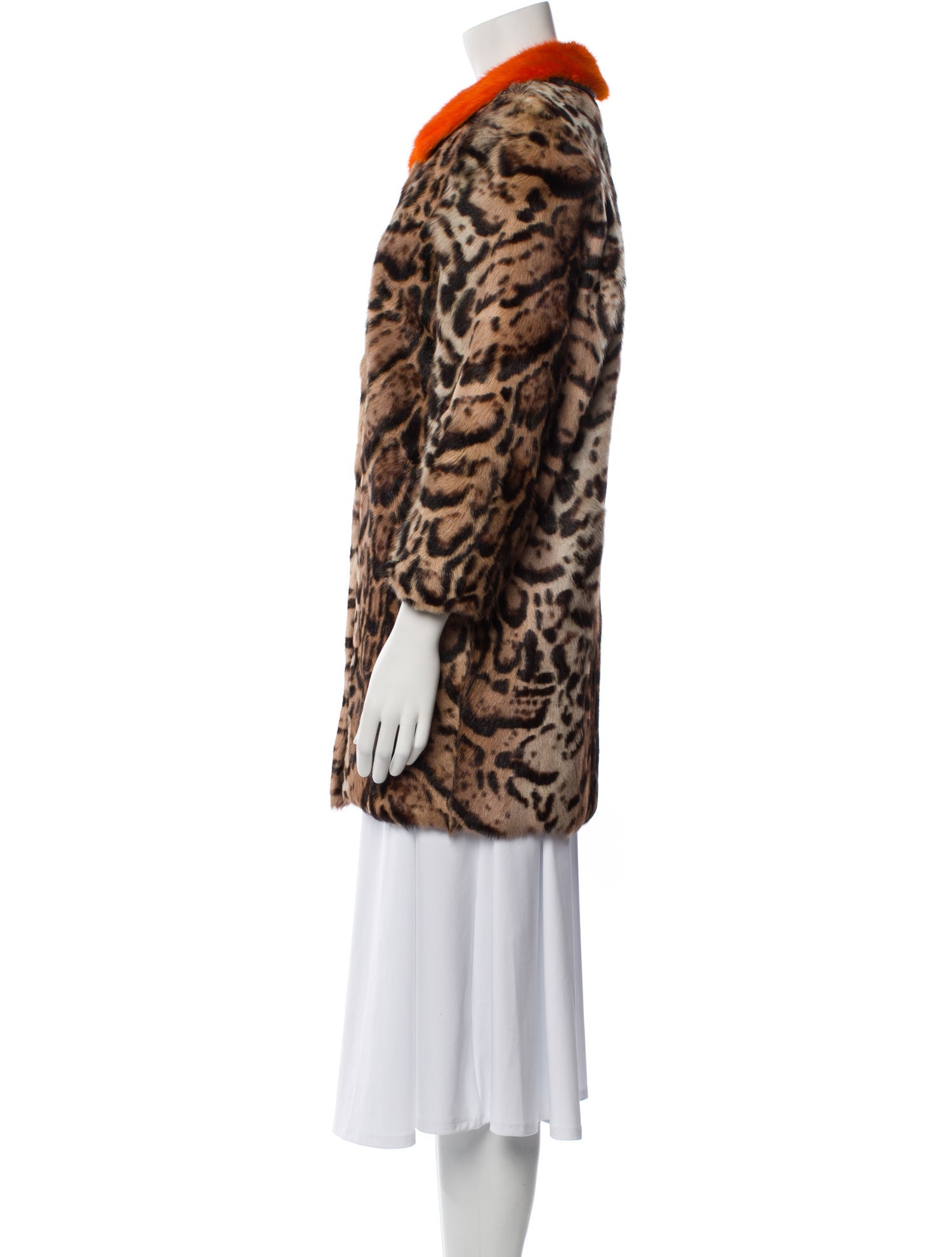 MSGM Fur Animal Print Fur Jacket