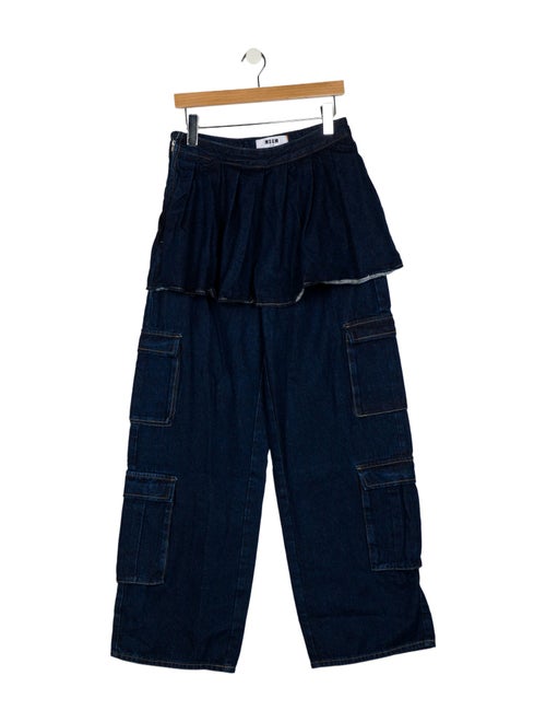 MSGM High-Rise Wide Leg Jeans