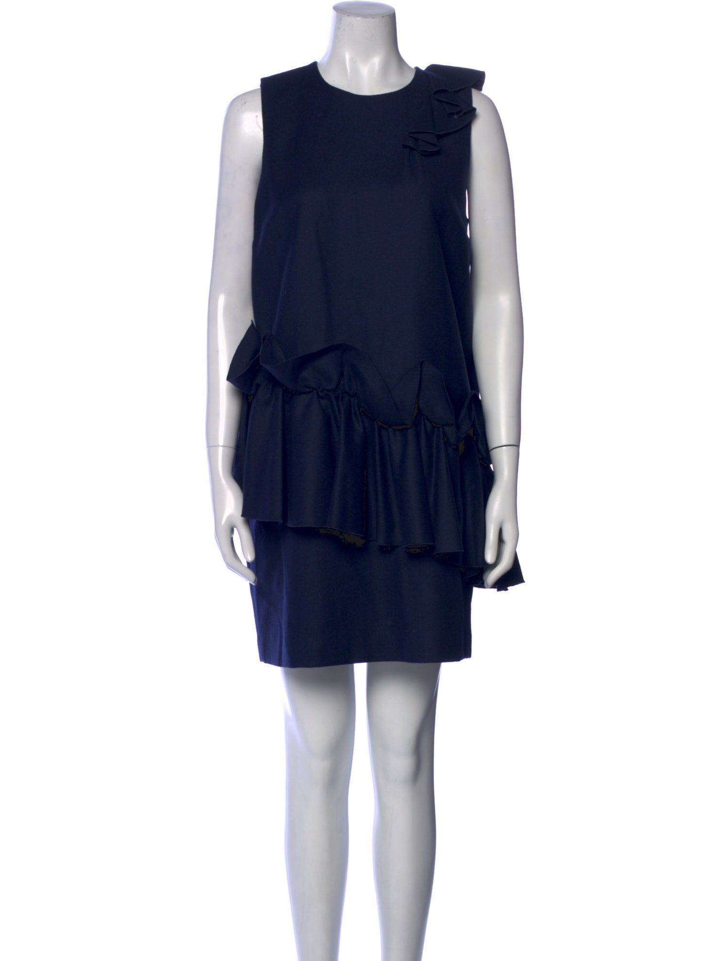 MSGM Virgin Wool Mini Dress