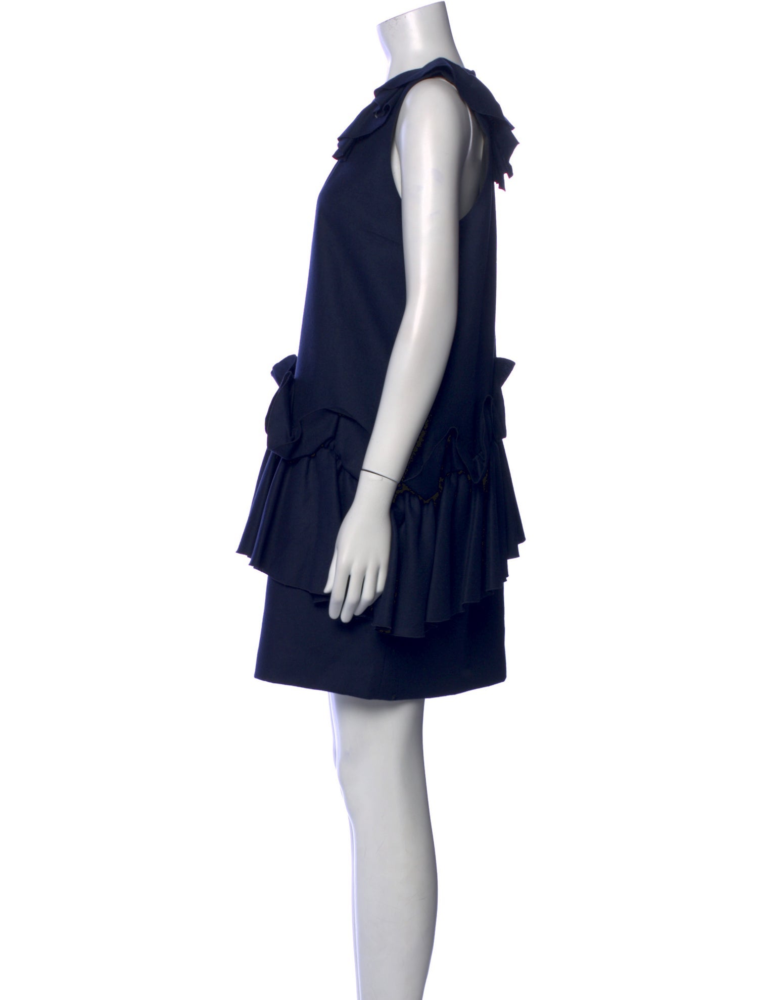 MSGM Virgin Wool Mini Dress