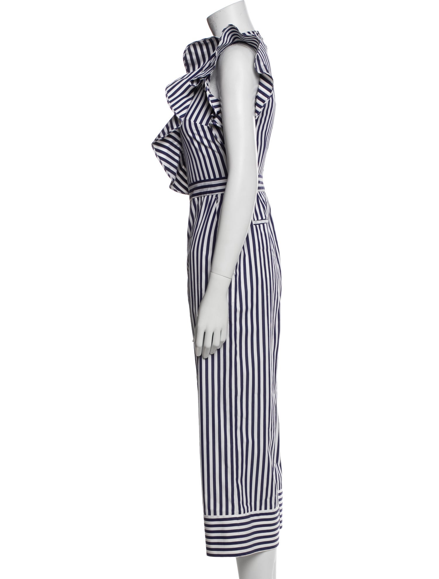 MSGM Striped V-Neck Jumpsuit w/ Tags