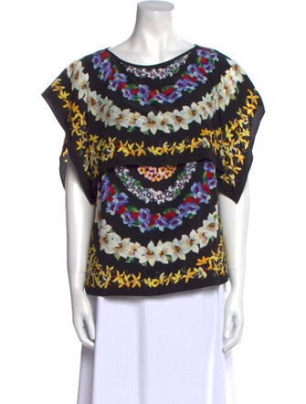 MSGM Silk Printed T-Shirt