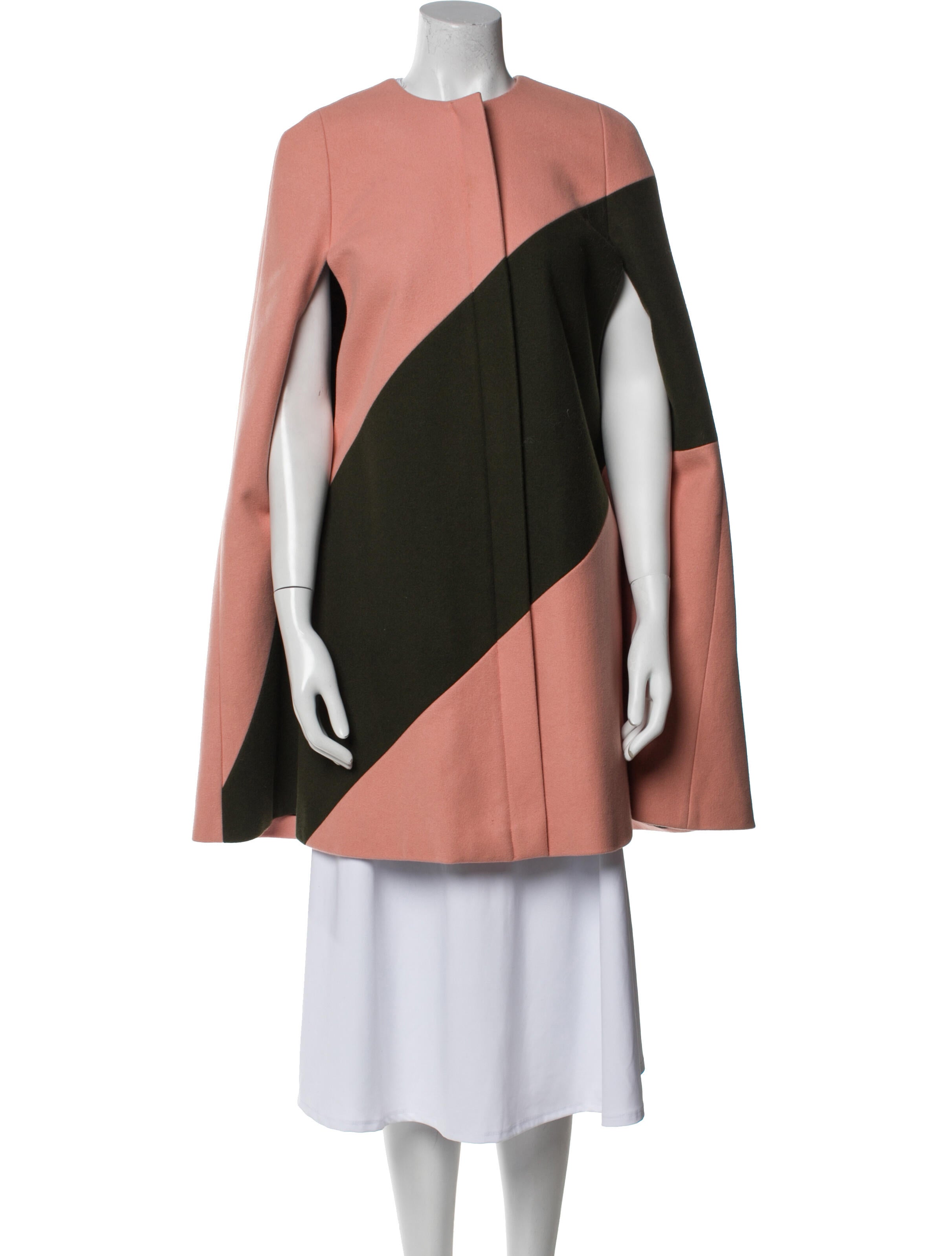 MSGM Virgin Wool Colorblock Pattern Coat