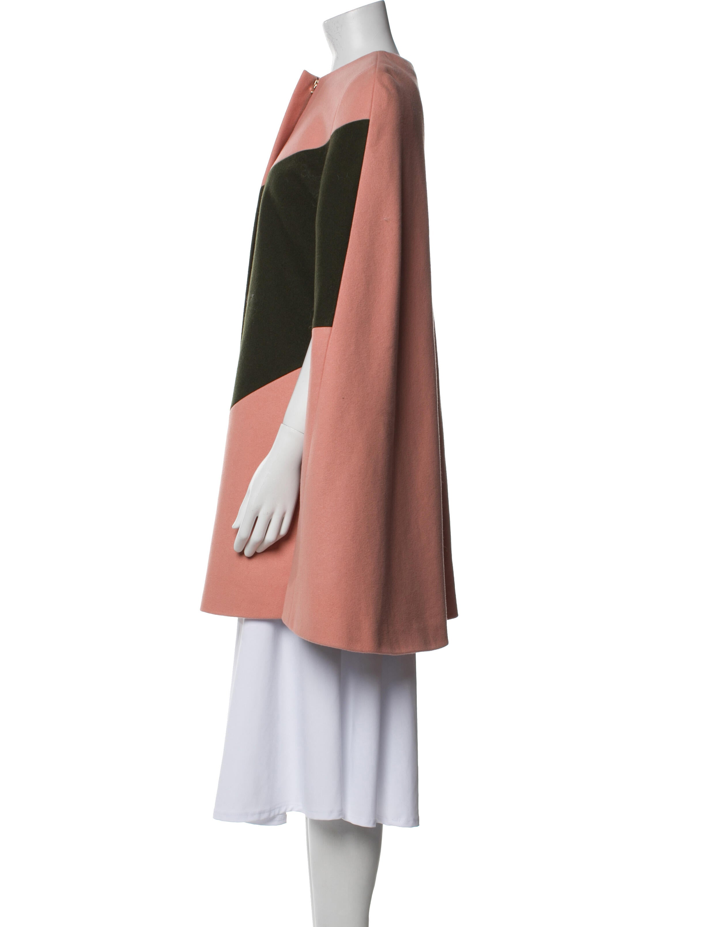 MSGM Virgin Wool Colorblock Pattern Coat