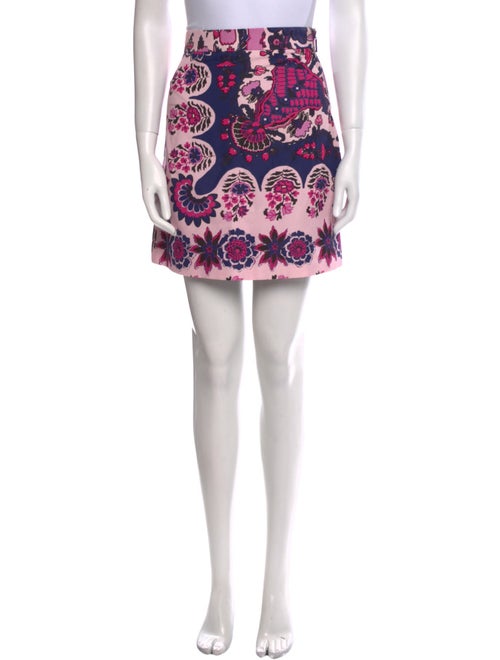 MSGM Floral Print Mini Skirt