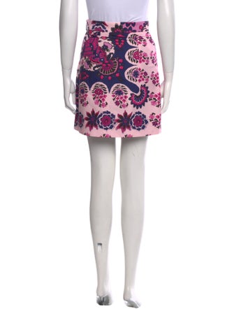 MSGM Floral Print Mini Skirt