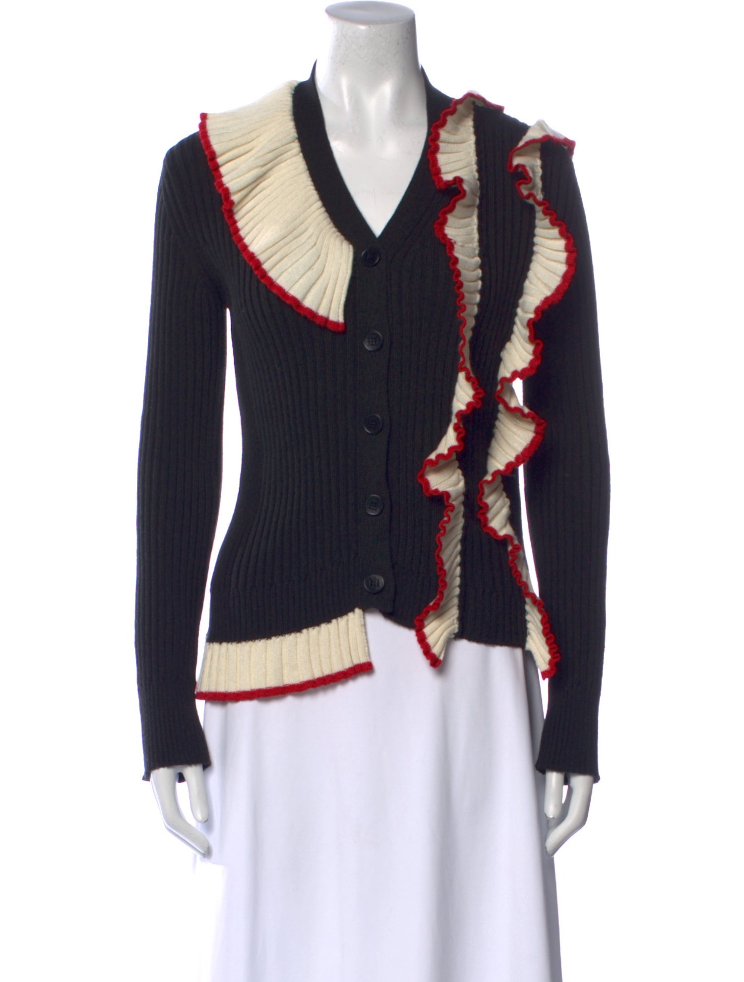 MSGM Virgin Wool Colorblock Pattern Sweater