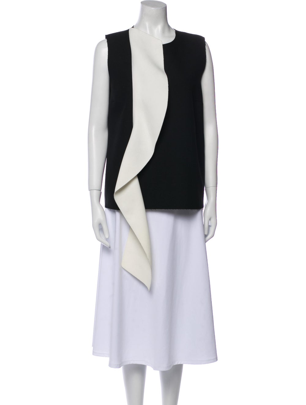 Msgm Tunic Black Colorblock Pattern Sleeveless - image 1