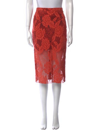 MSGM Lace Pattern Knee-Length Skirt