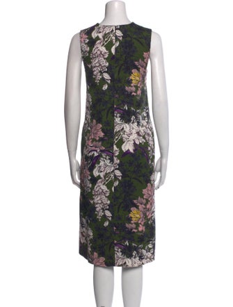 MSGM Floral Print Midi Length Dress