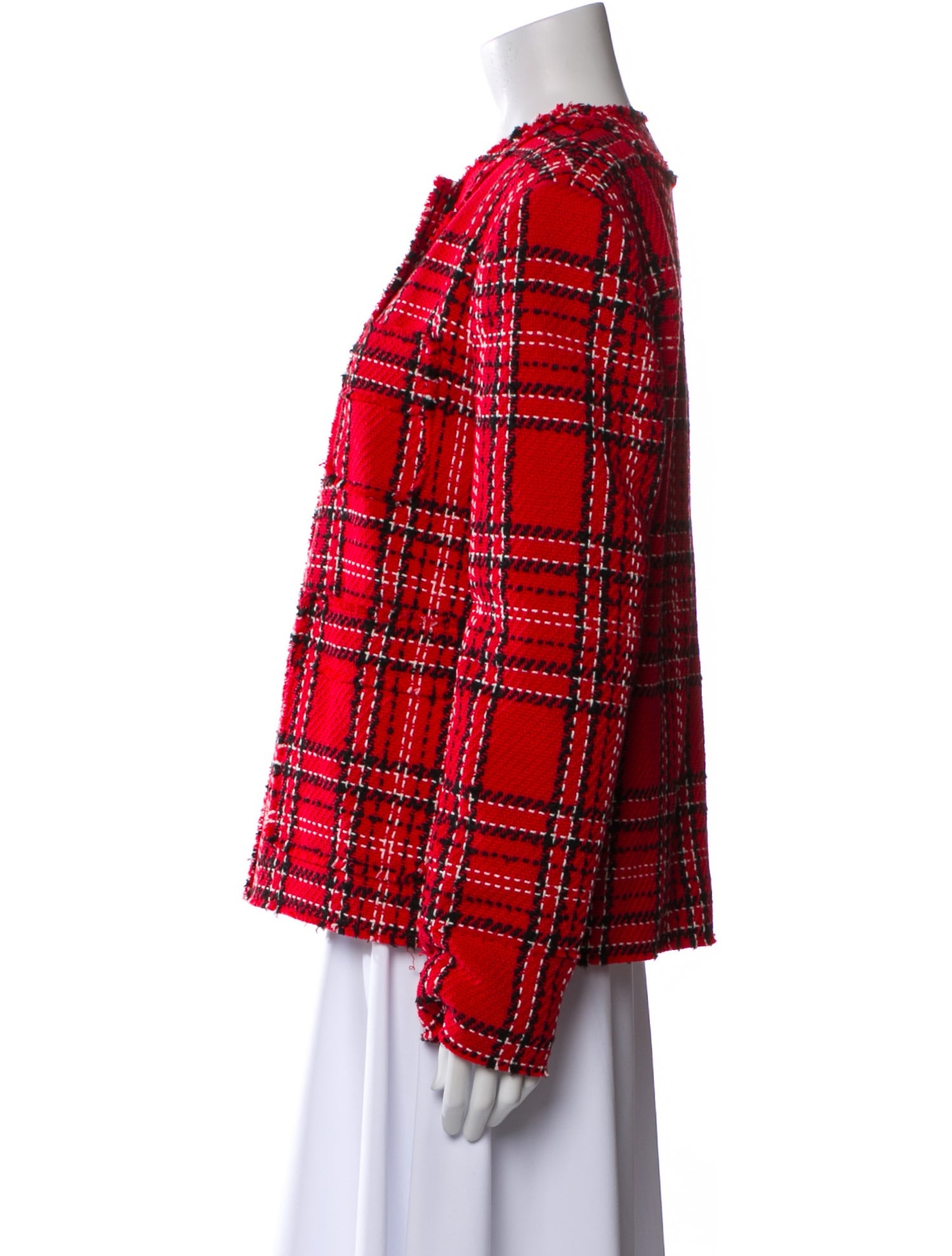 MSGM Plaid Print Evening Jacket