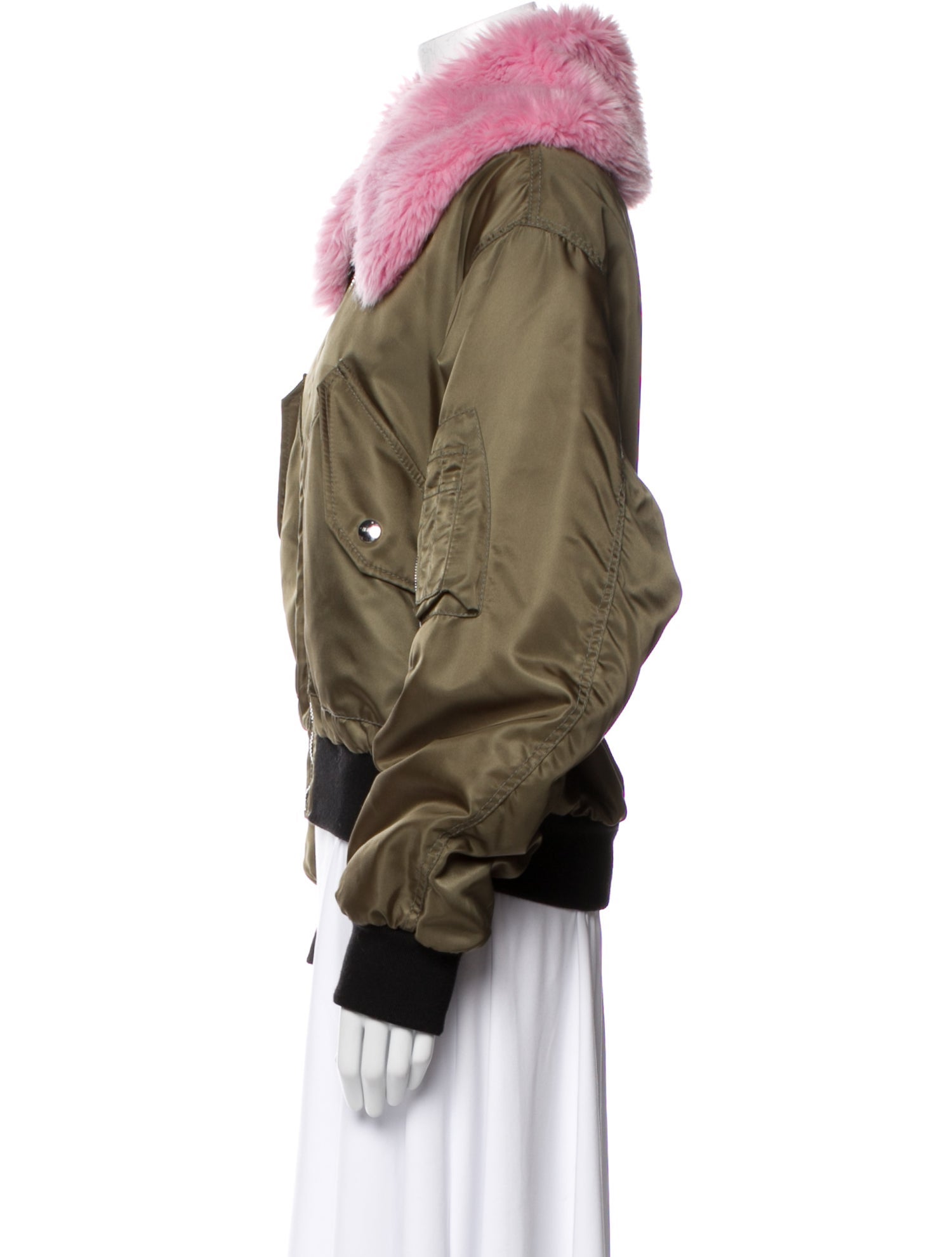 MSGM Colorblock Pattern Bomber Jacket