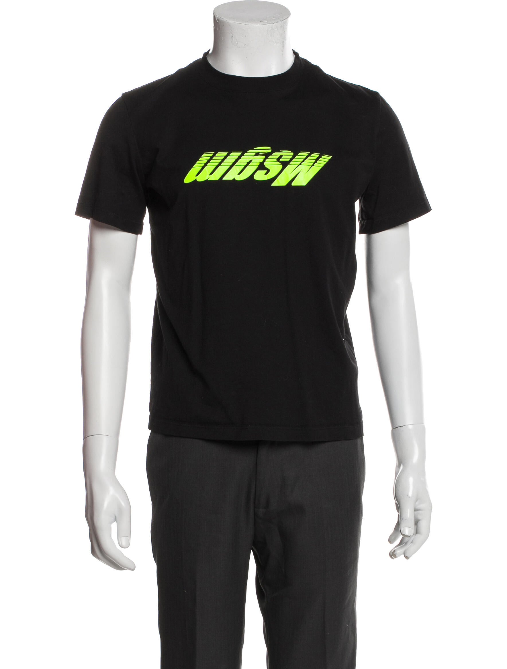 MSGM Graphic Print Crew Neck T-Shirt