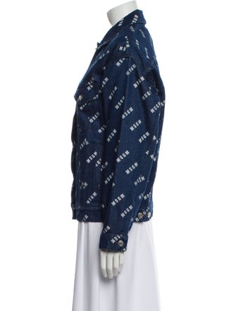 MSGM Printed Denim Jacket