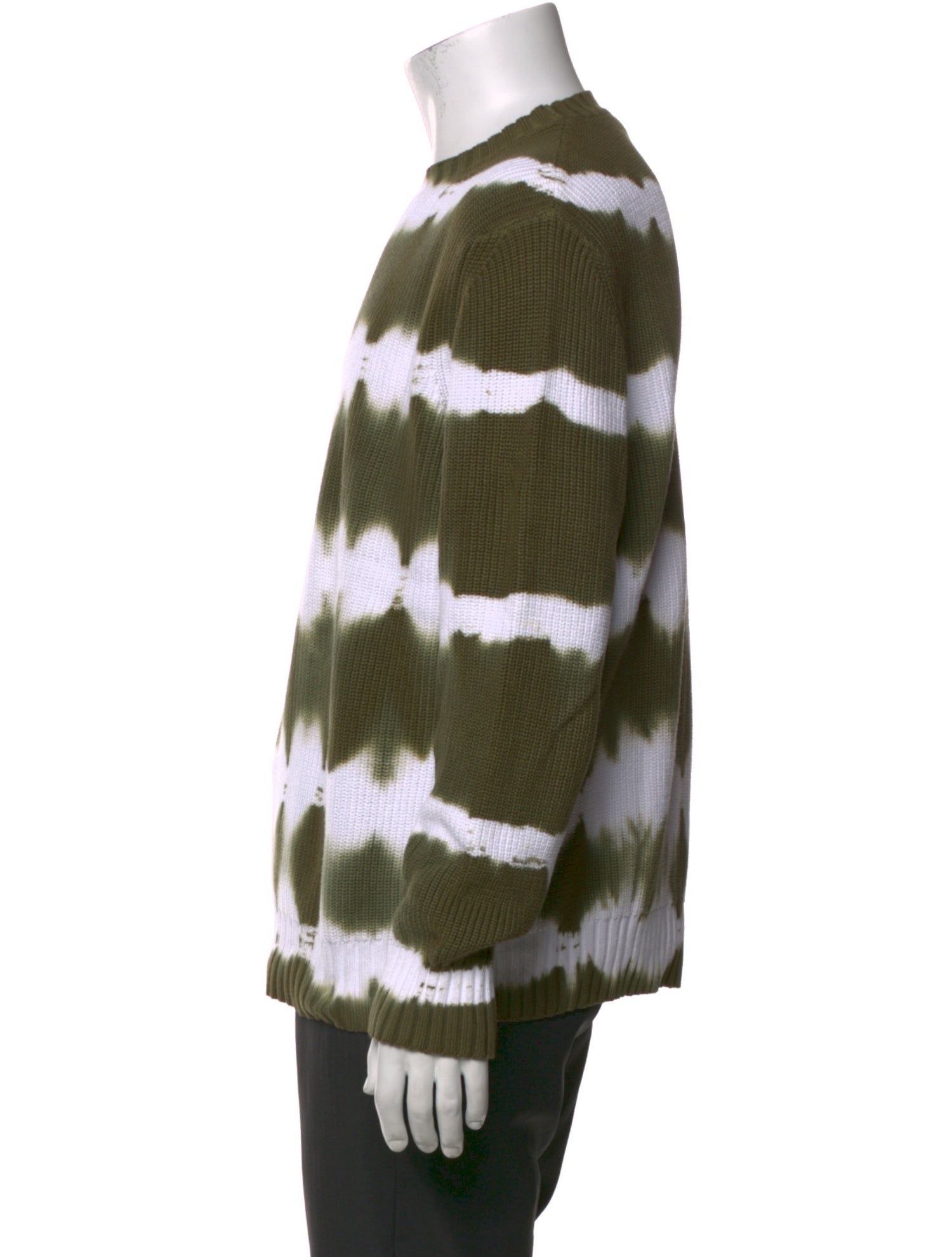 MSGM Striped Crew Neck Cardigan