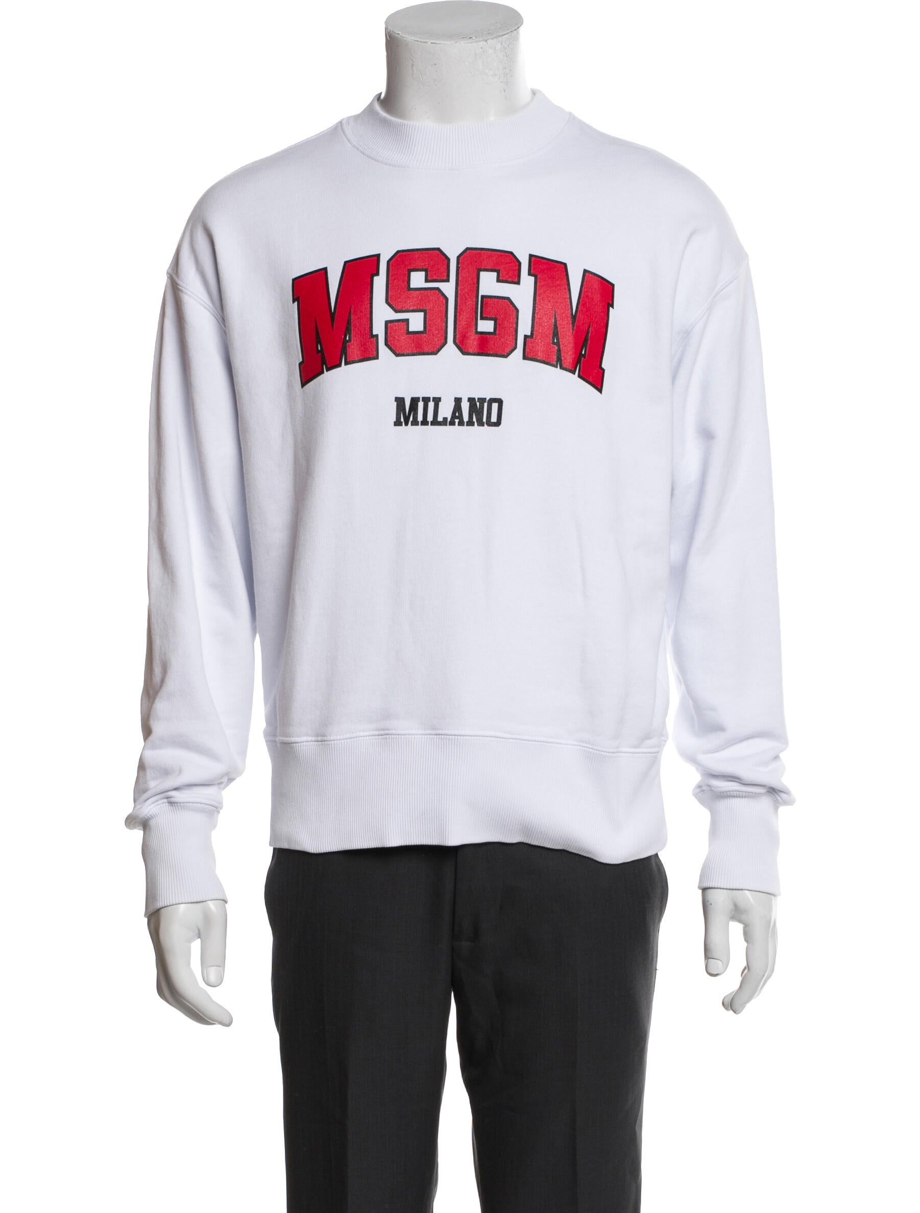 MSGM Graphic Print Crew Neck Sweatshirt