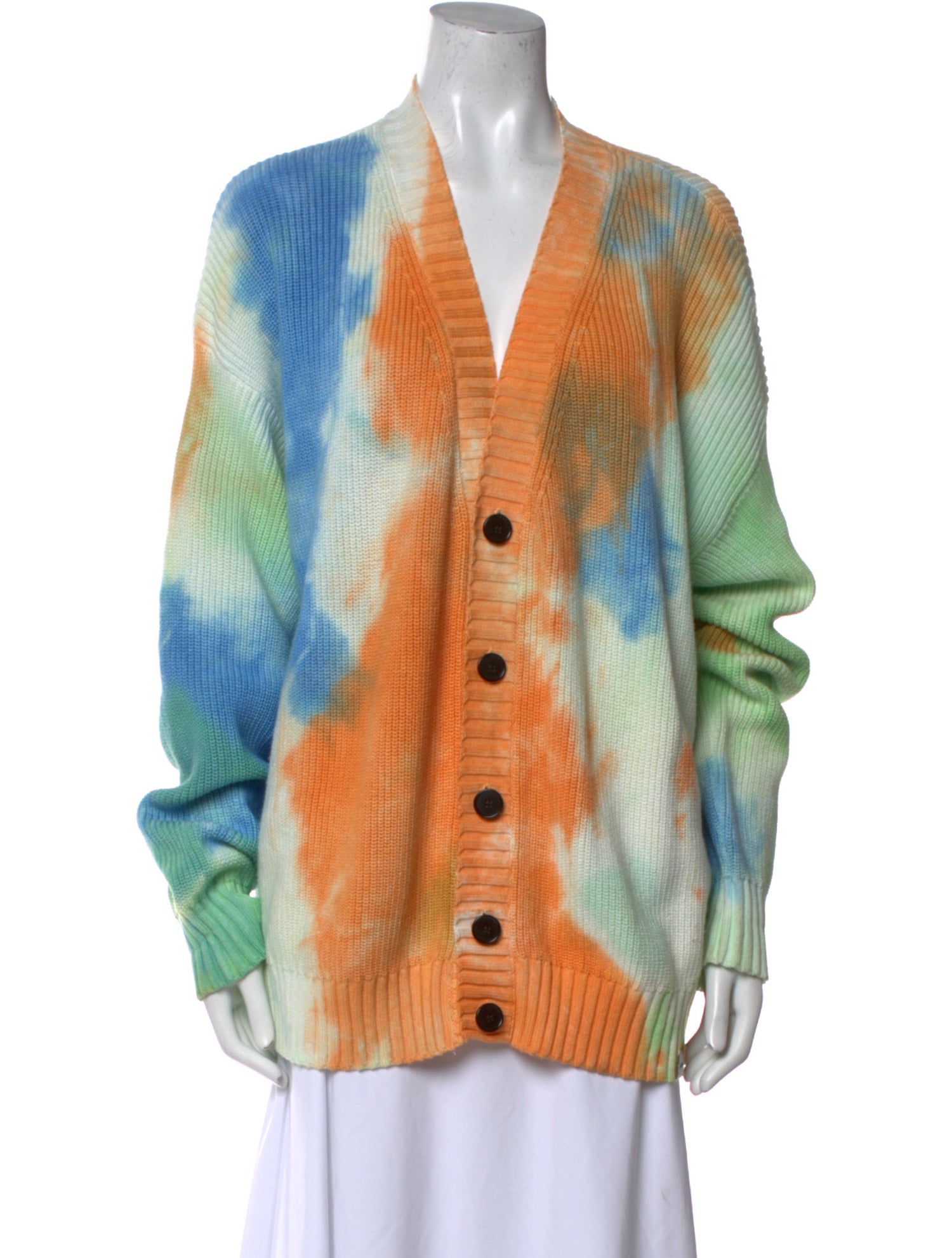 MSGM Printed V-Neck Sweater