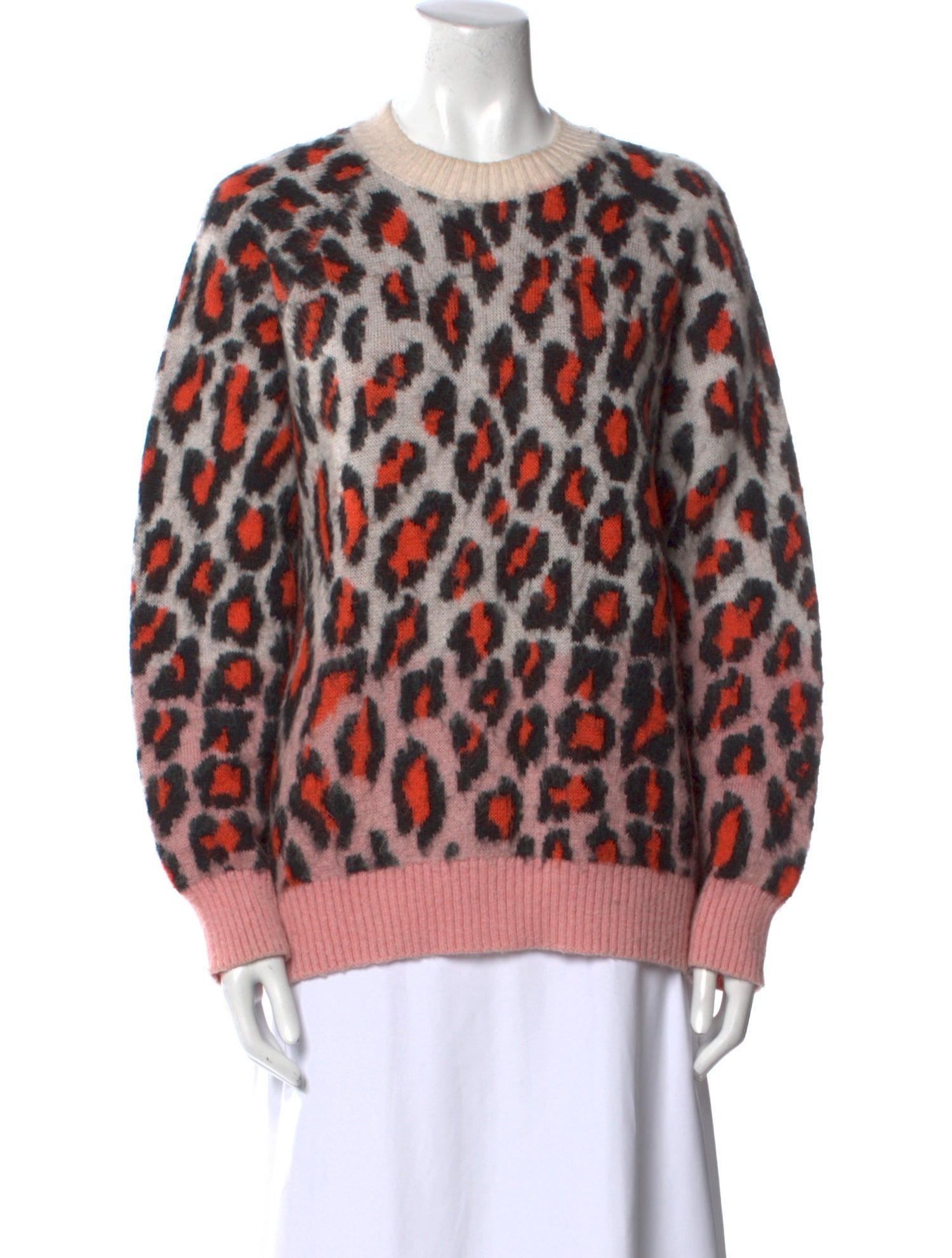 MSGM Animal Print Crew Neck Sweater