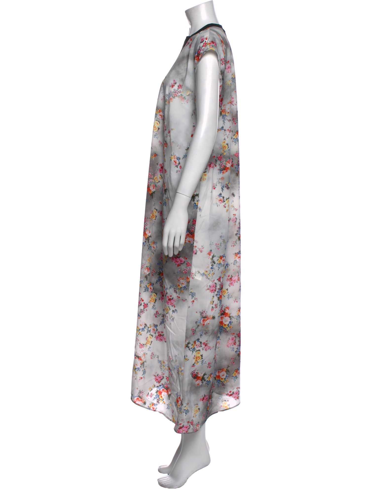 MSGM Floral Print Long Dress