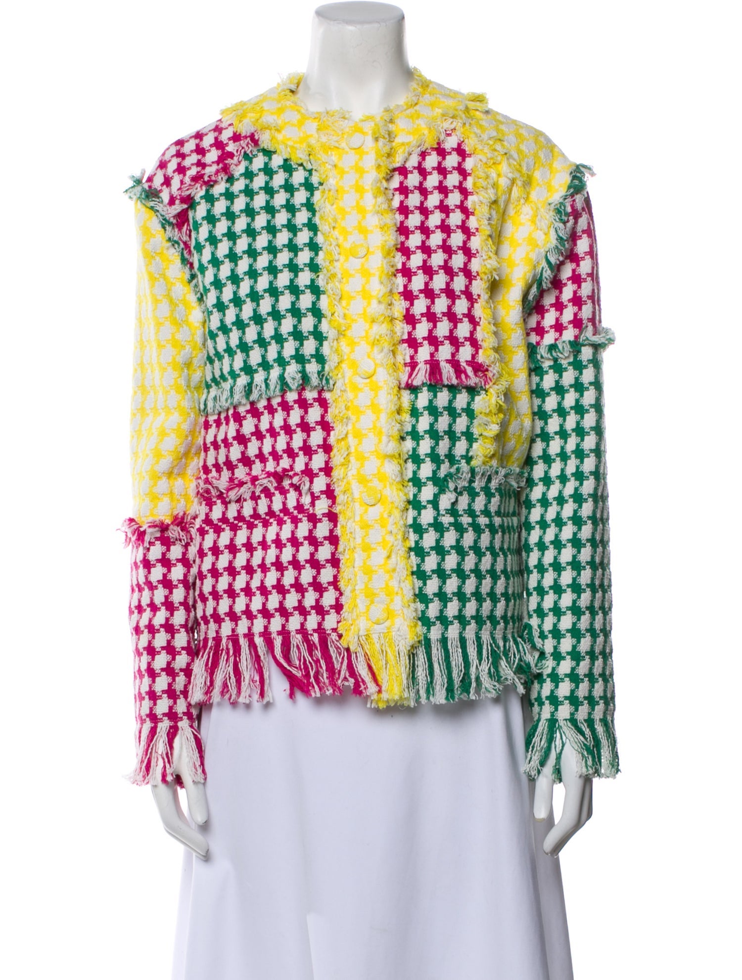 MSGM Houndstooth Print Evening Jacket