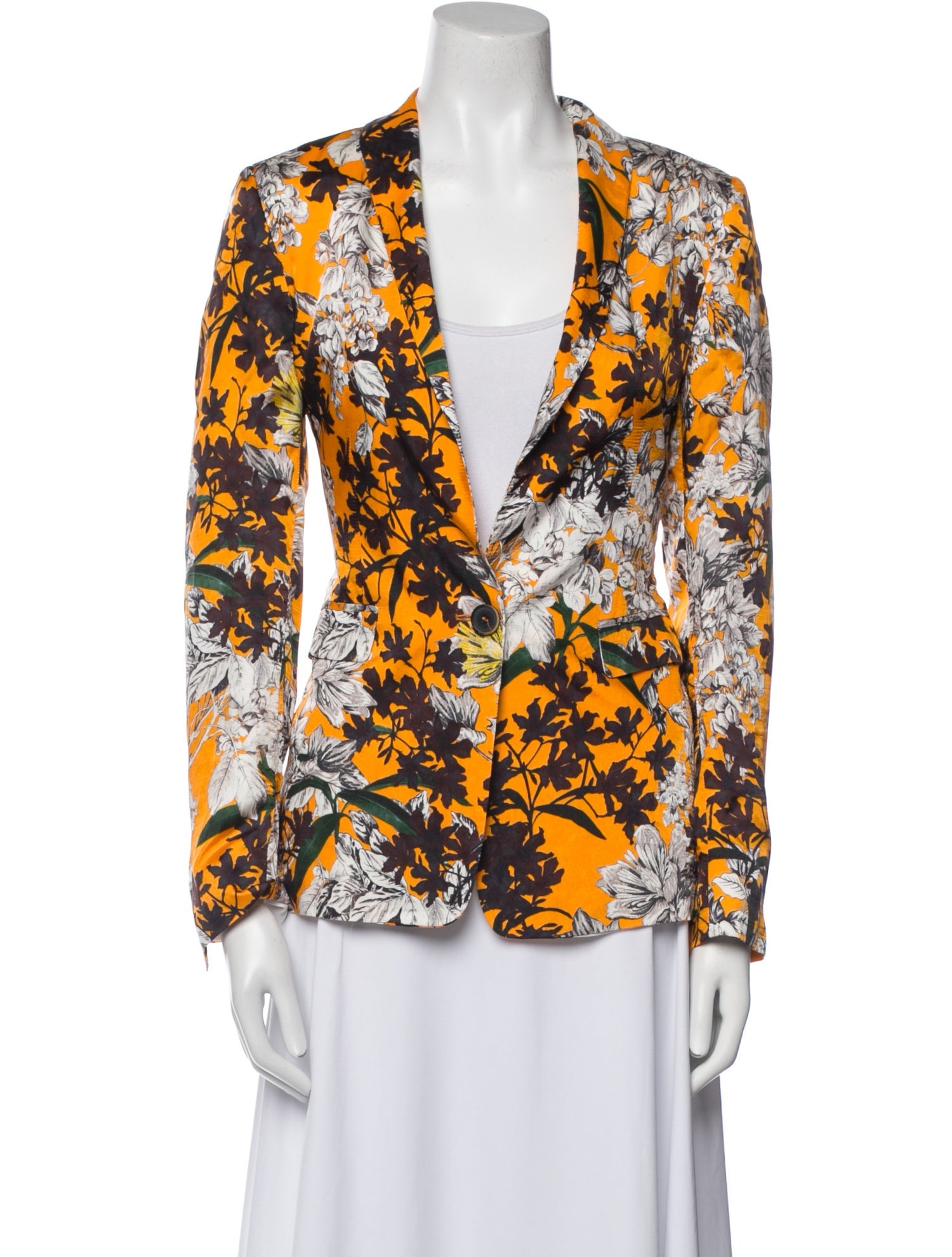 MSGM Floral Print Blazer