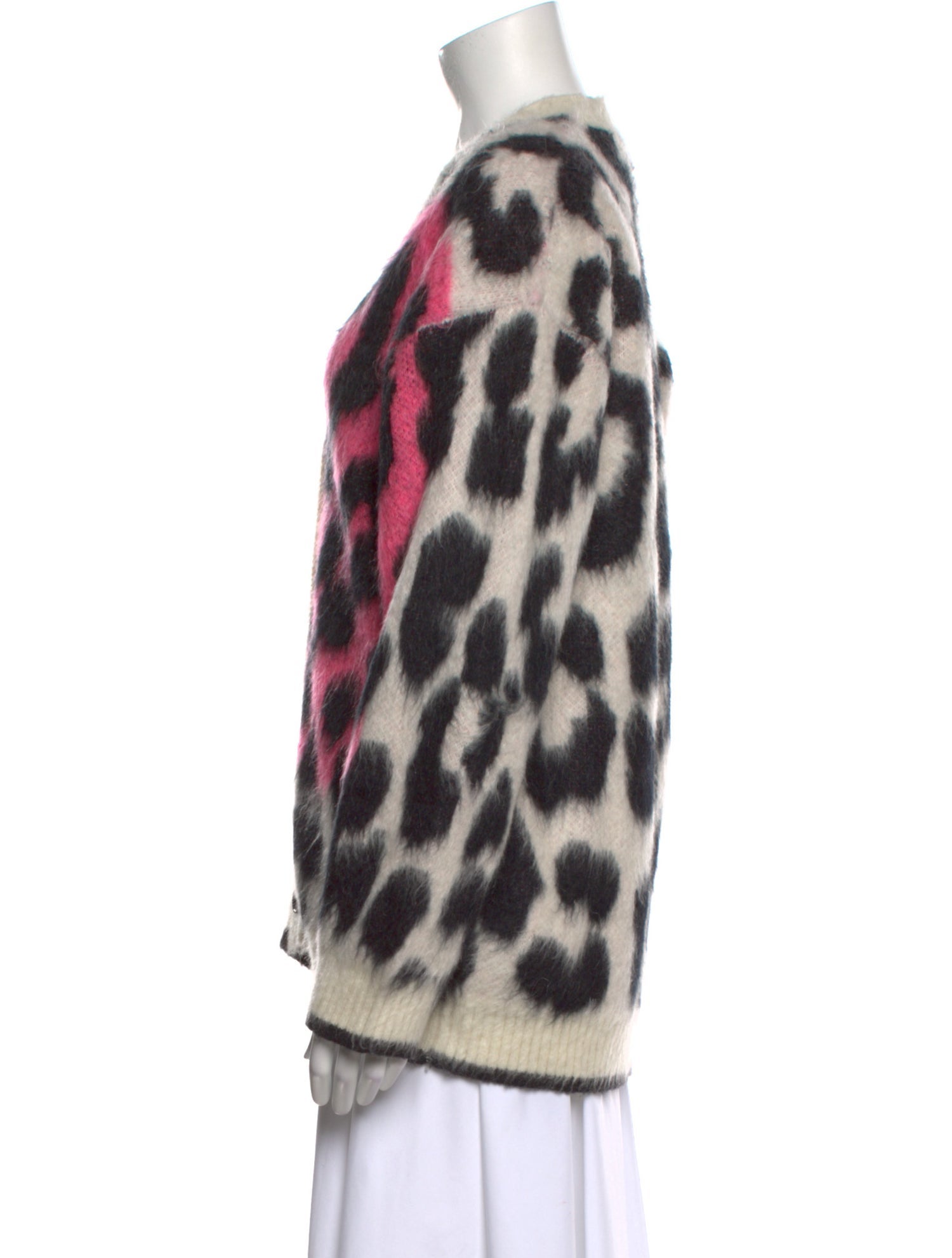 MSGM Tie-Dye Print V-Neck Sweater