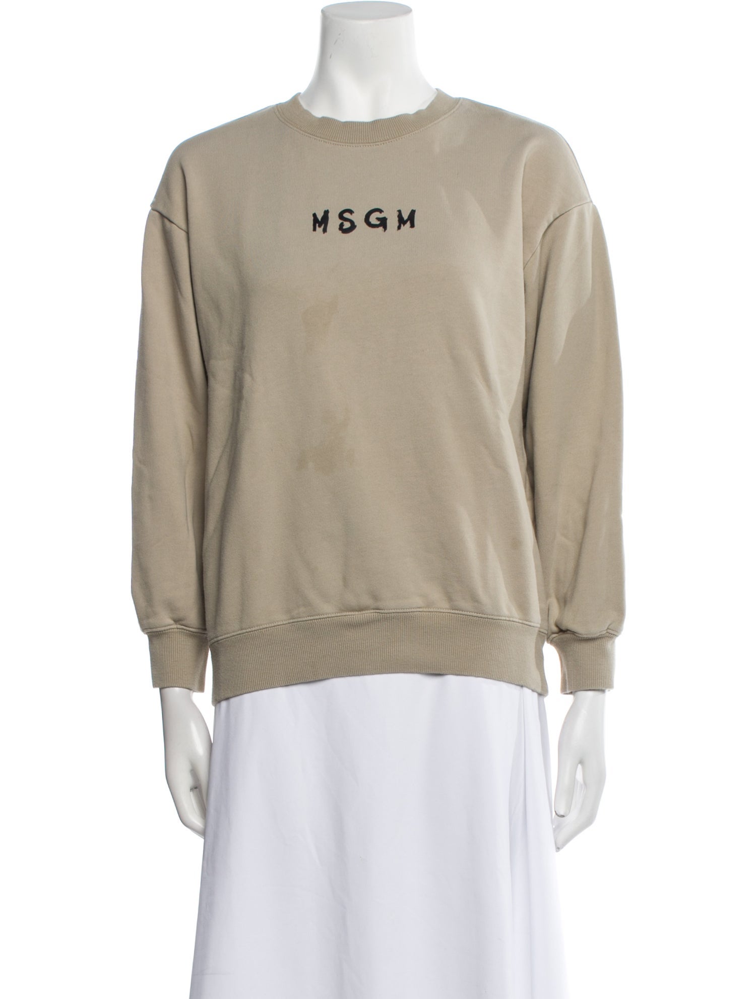 MSGM Graphic Print Crew Neck Sweatshirt