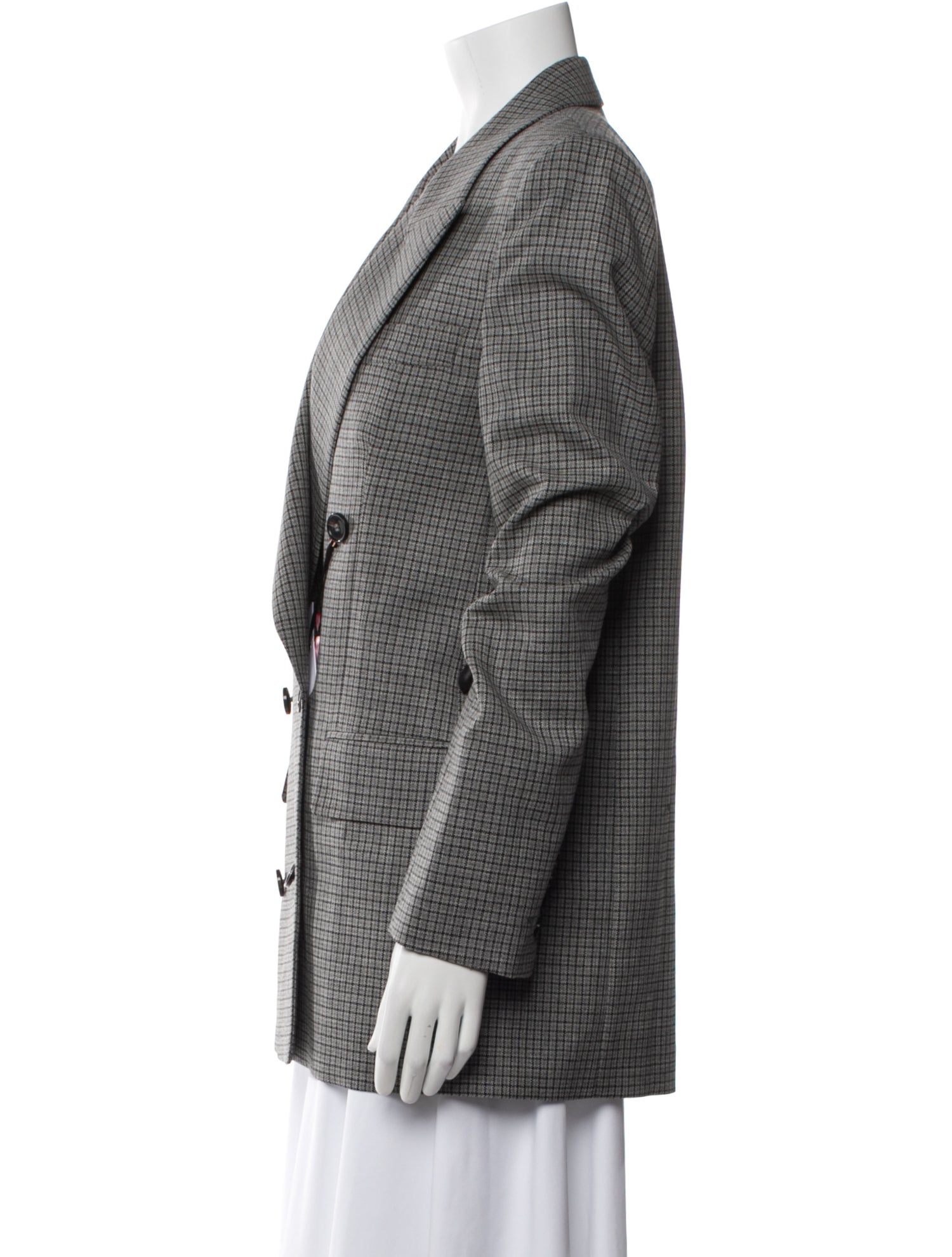 MSGM Wool Plaid Print Blazer w/ Tags