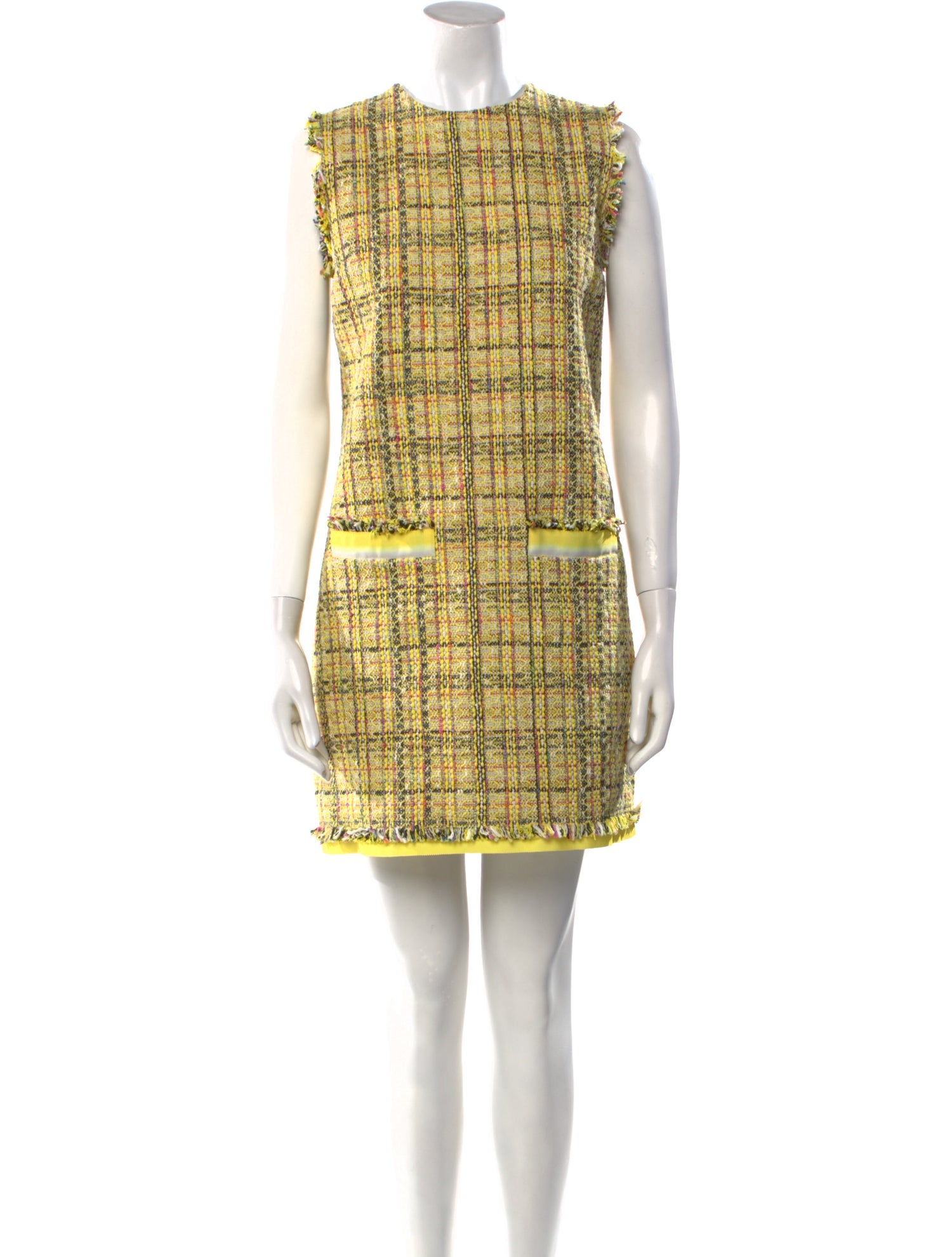 MSGM Tweed Pattern Mini Dress
