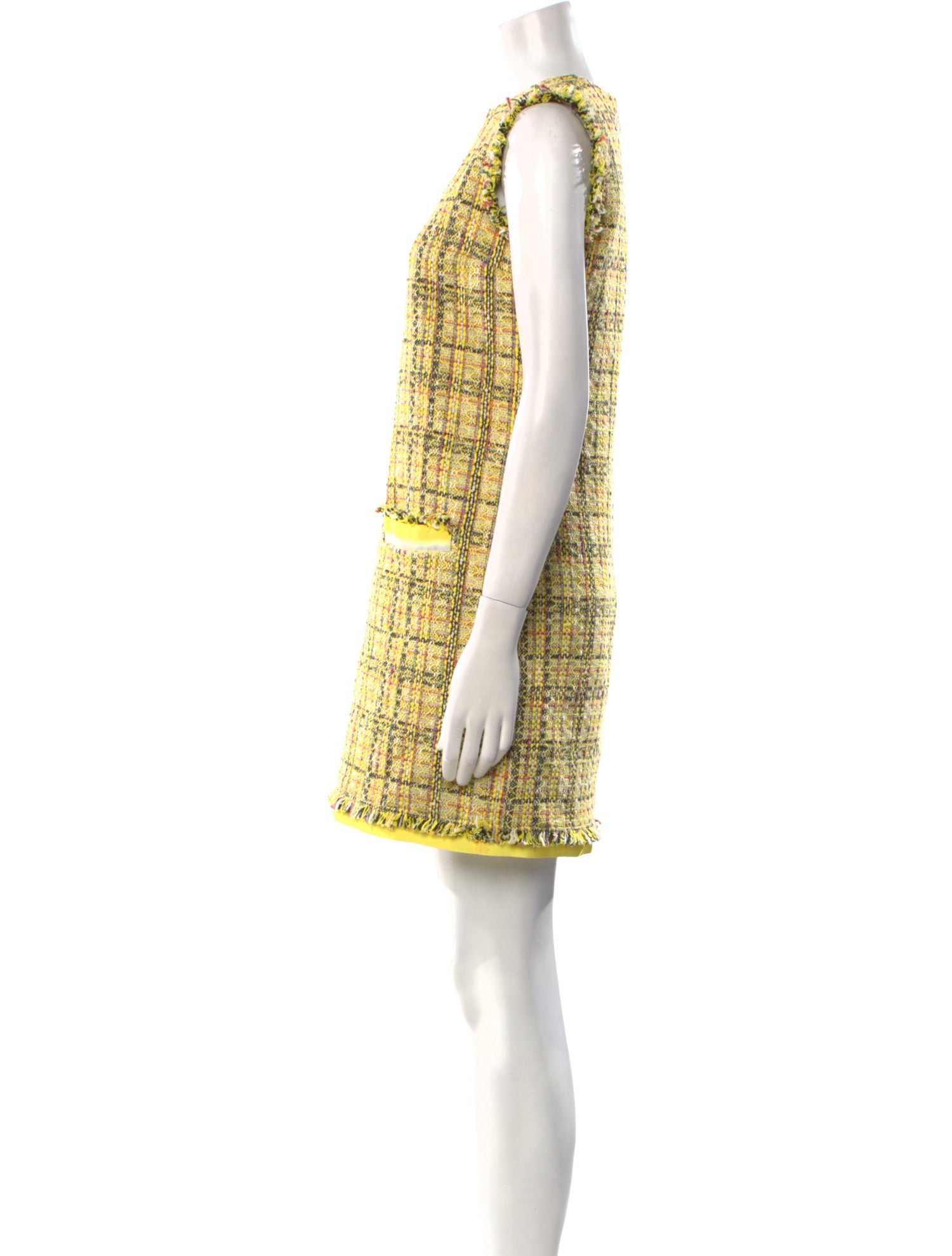 MSGM Tweed Pattern Mini Dress