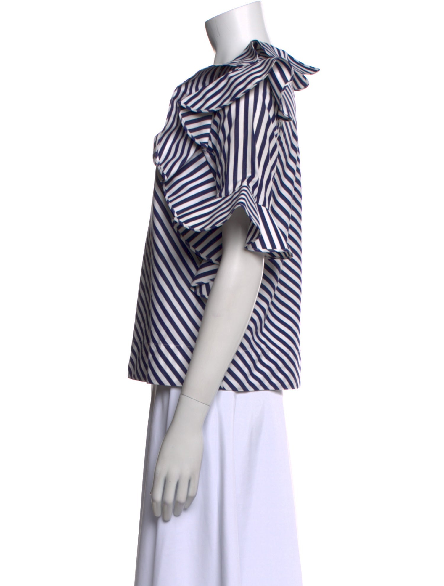 MSGM Striped Crew Neck Top