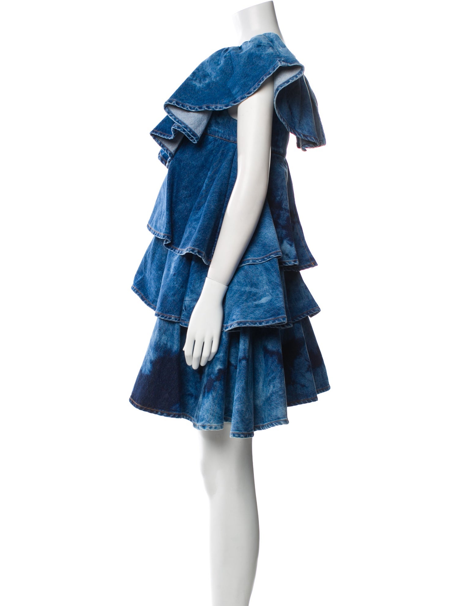 MSGM Scoop Neck Mini Dress