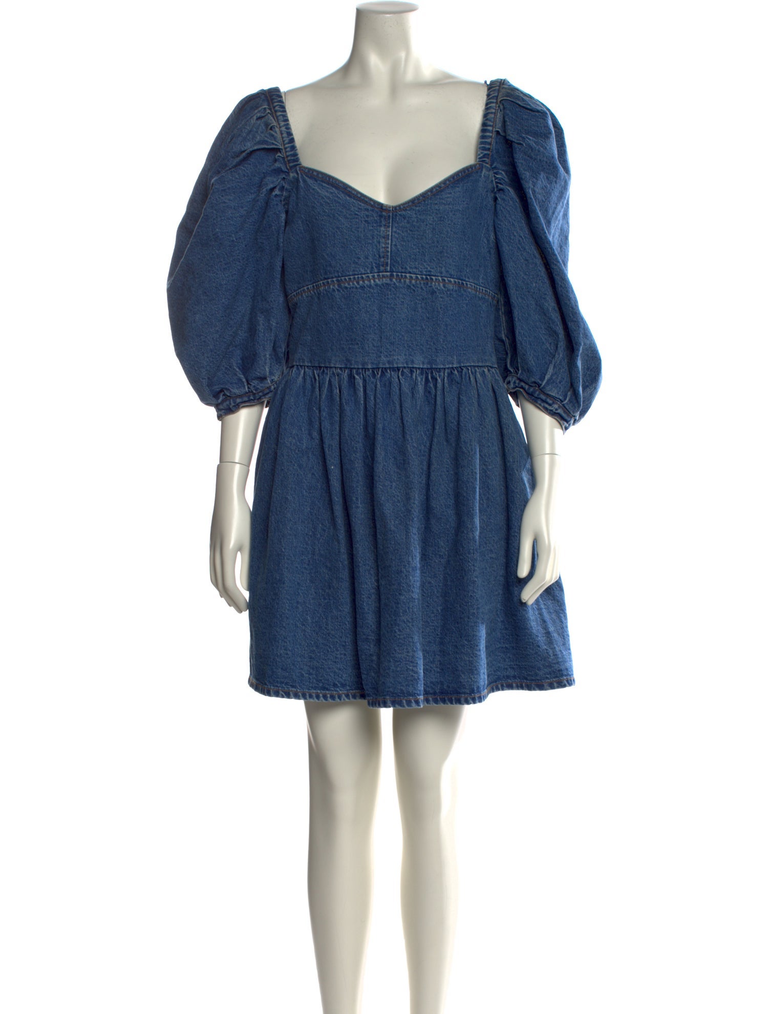 MSGM Scoop Neck Mini Dress