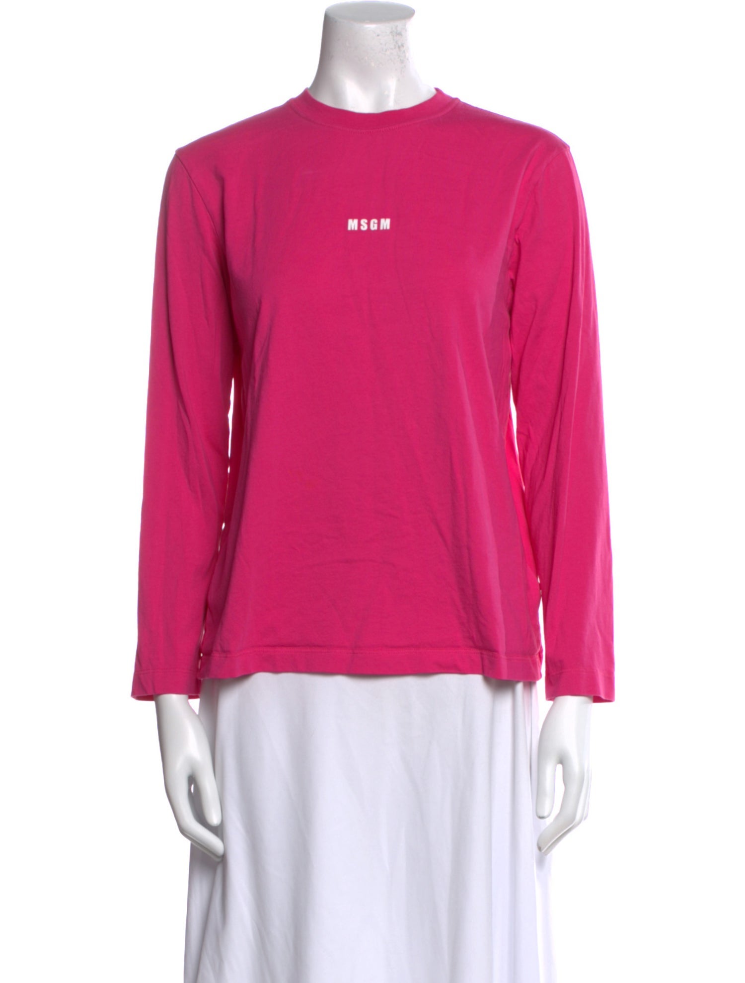 MSGM Crew Neck Three-Quarter Sleeve Sweatshirt