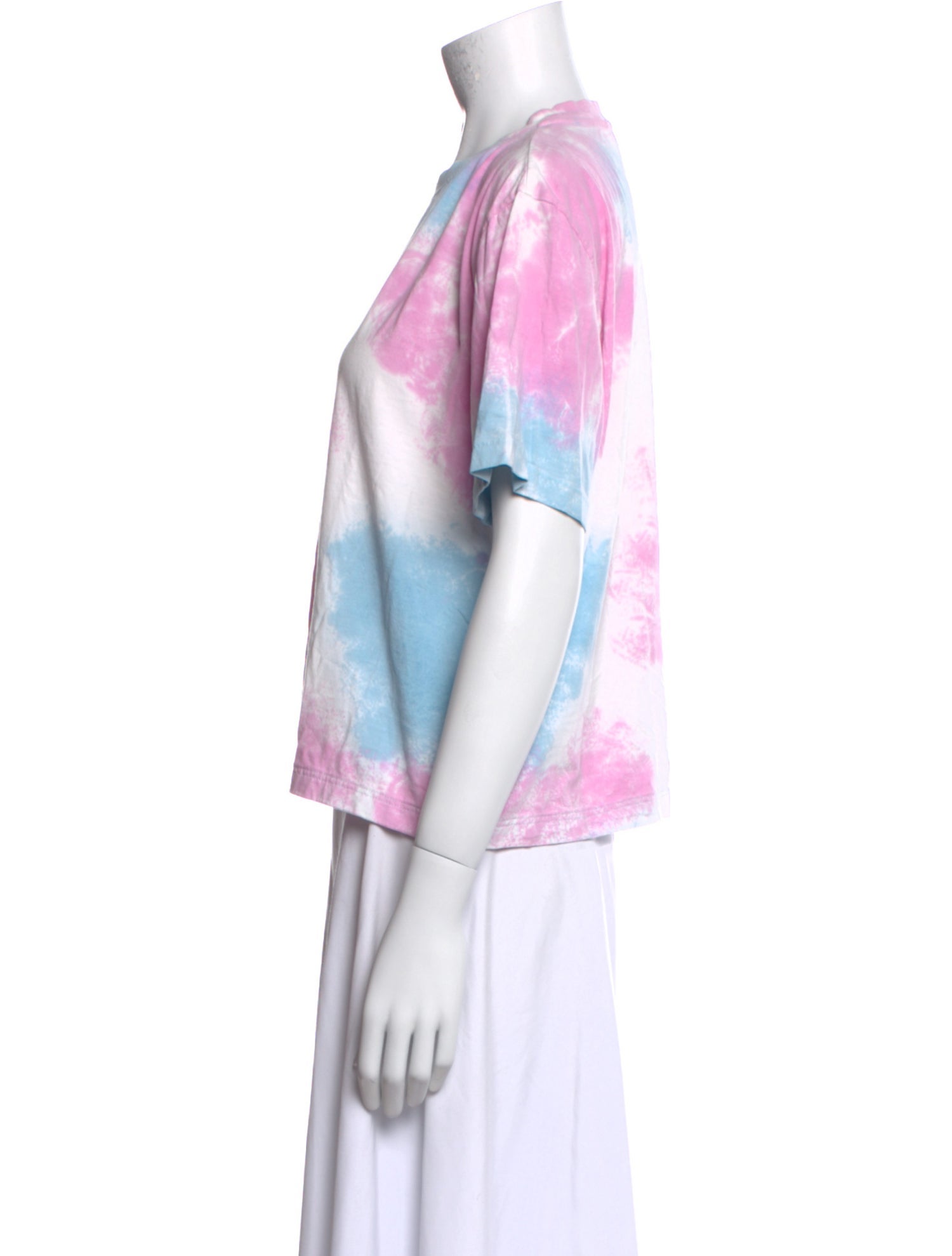 MSGM Tie-Dye Print Crew Neck T-Shirt