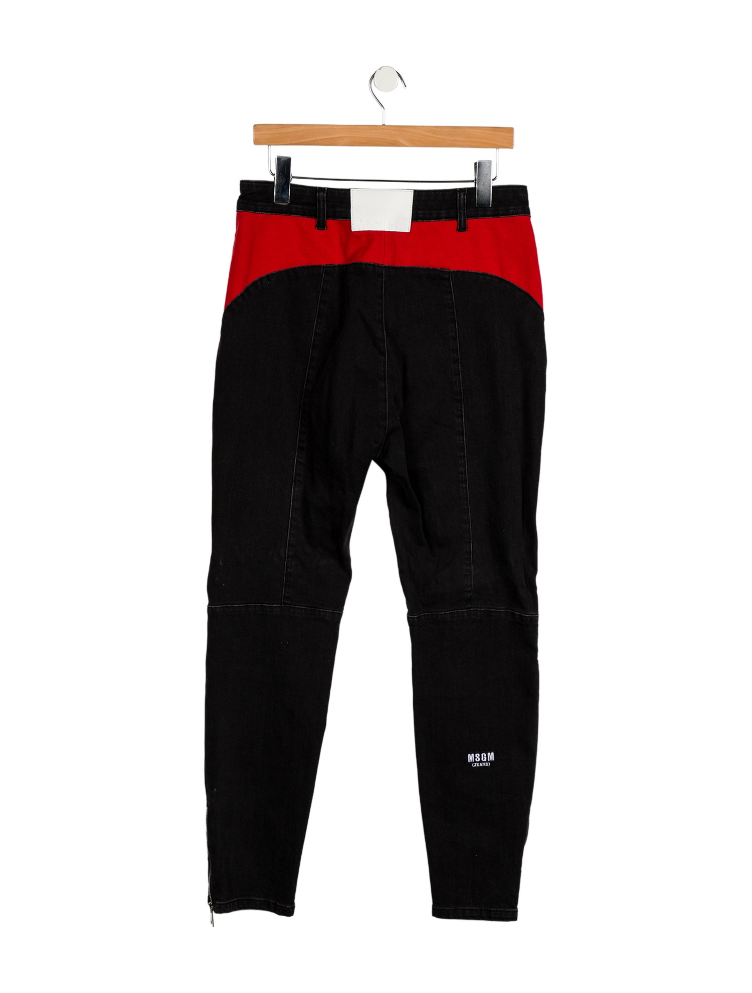 MSGM High-Rise Straight Leg Jeans