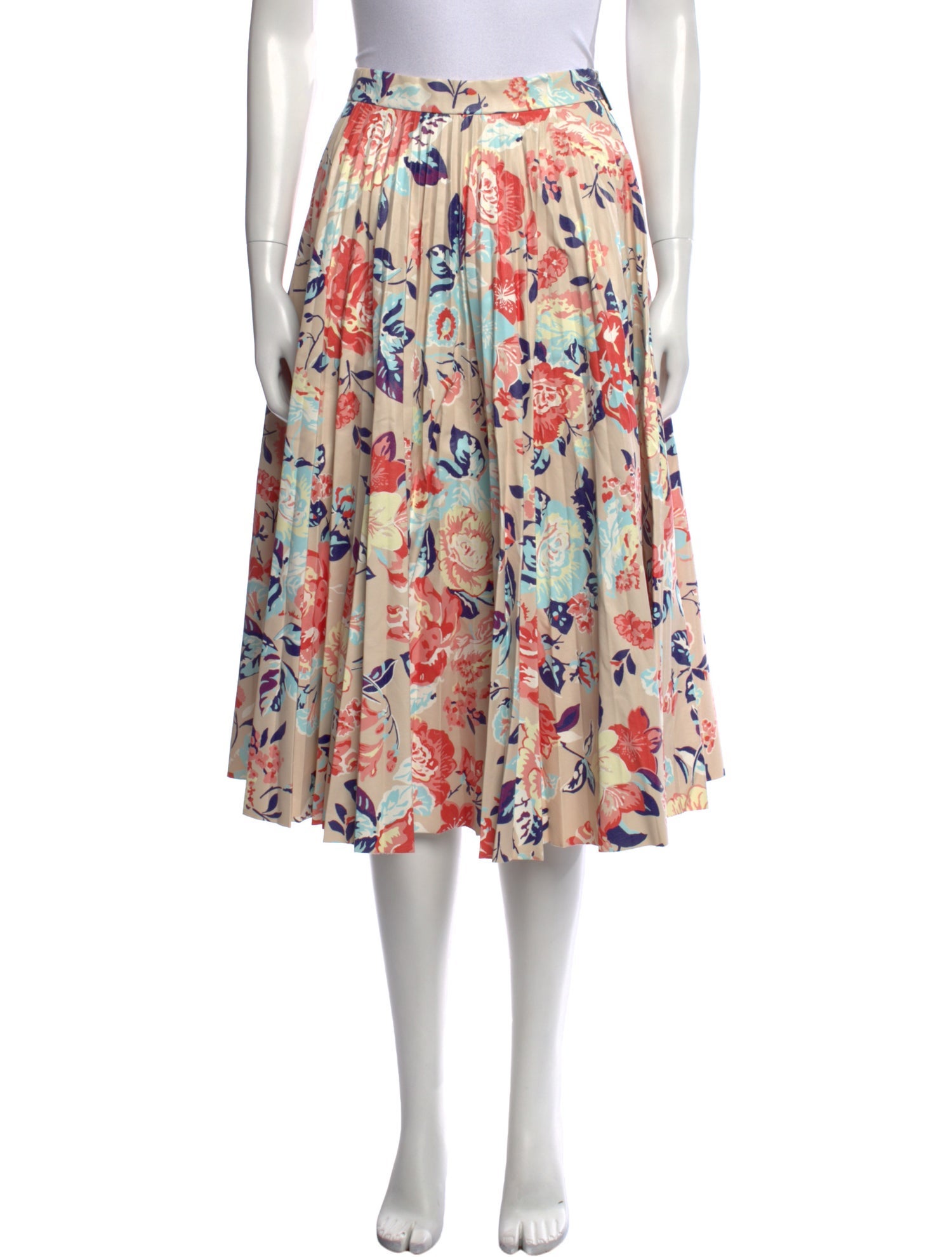 MSGM Floral Print Knee-Length Skirt