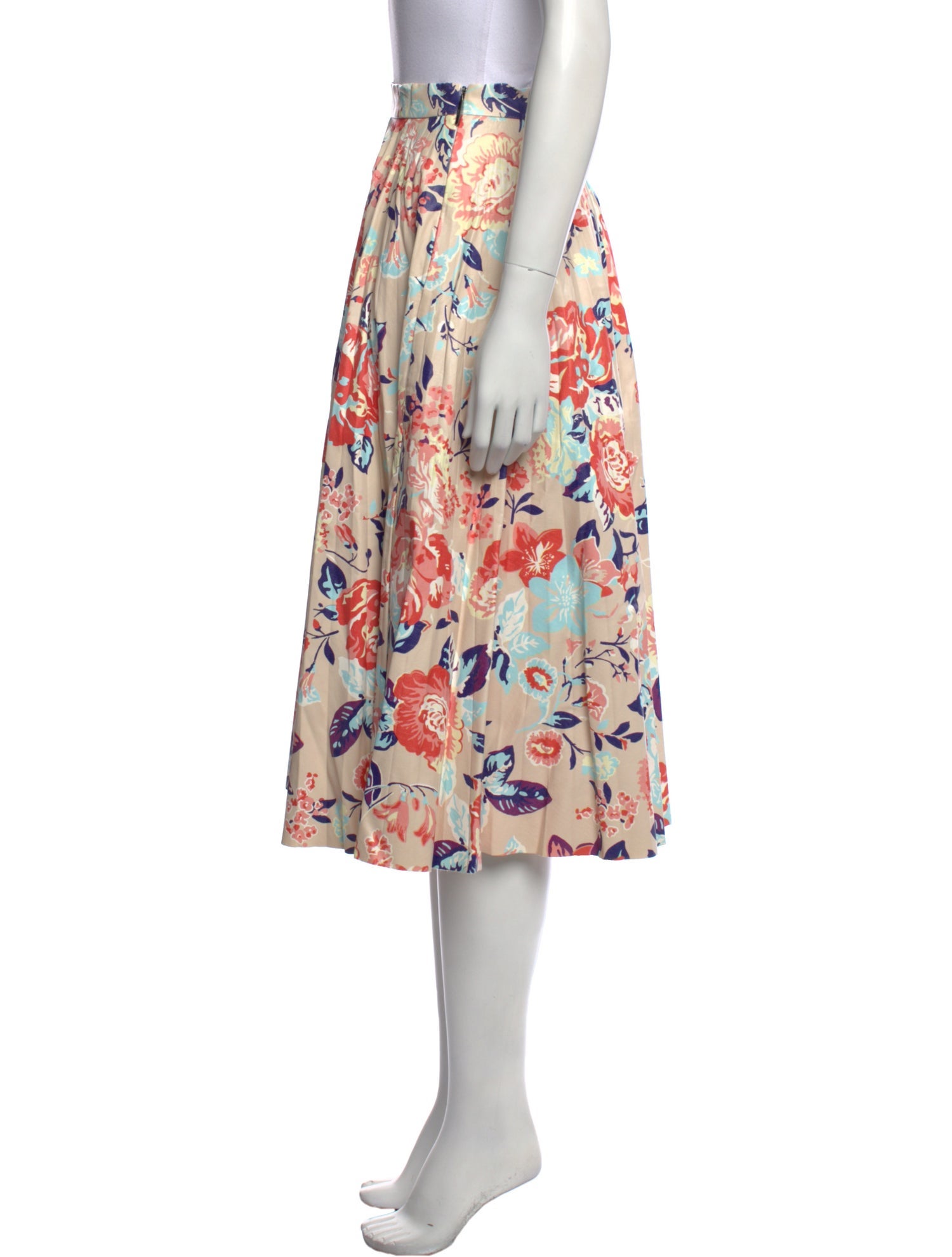 MSGM Floral Print Knee-Length Skirt