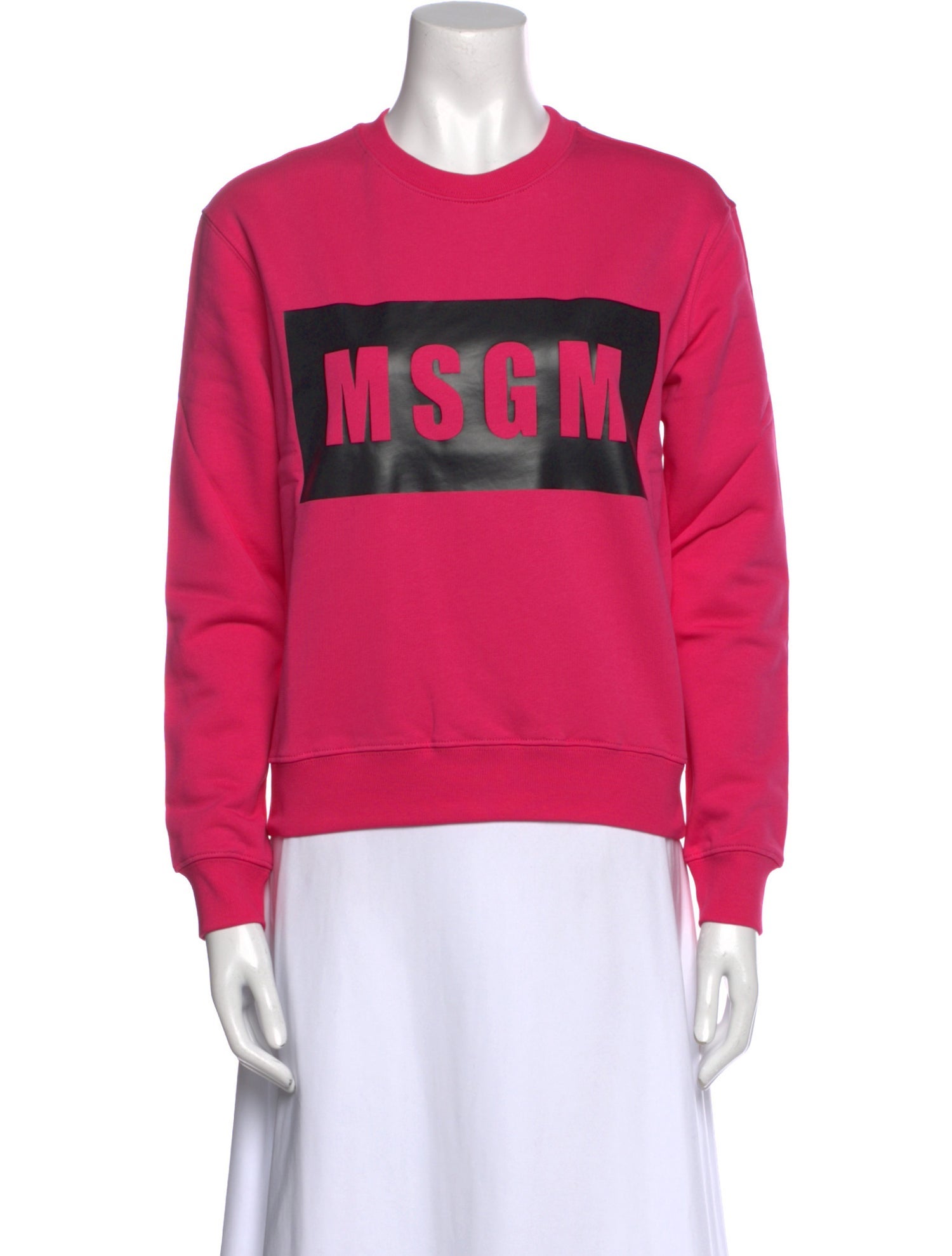 MSGM Graphic Print Crew Neck Sweatshirt