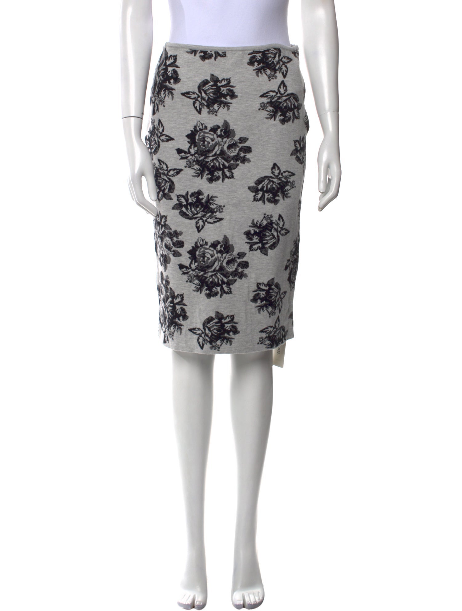 MSGM Floral Print Knee-Length Skirt