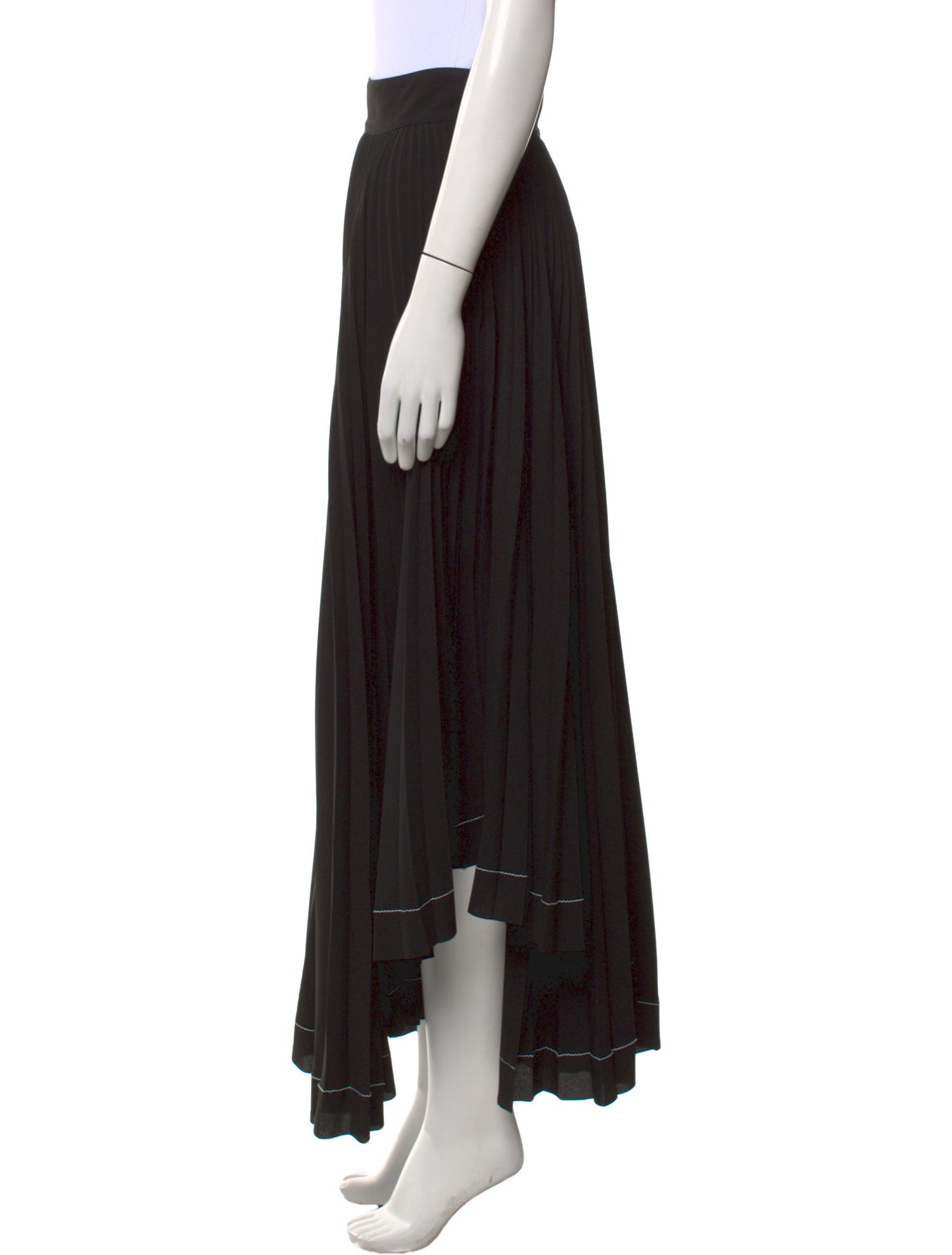 MSGM Pleated Accents Long Skirt