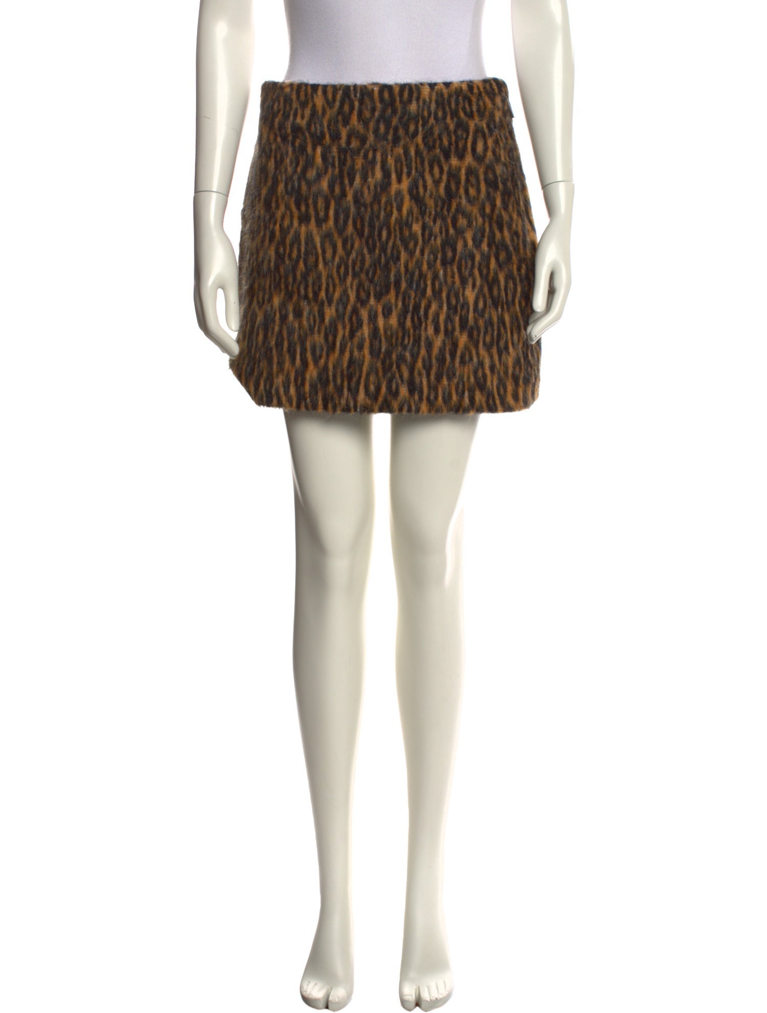 MSGM Animal Print Mini Skirt