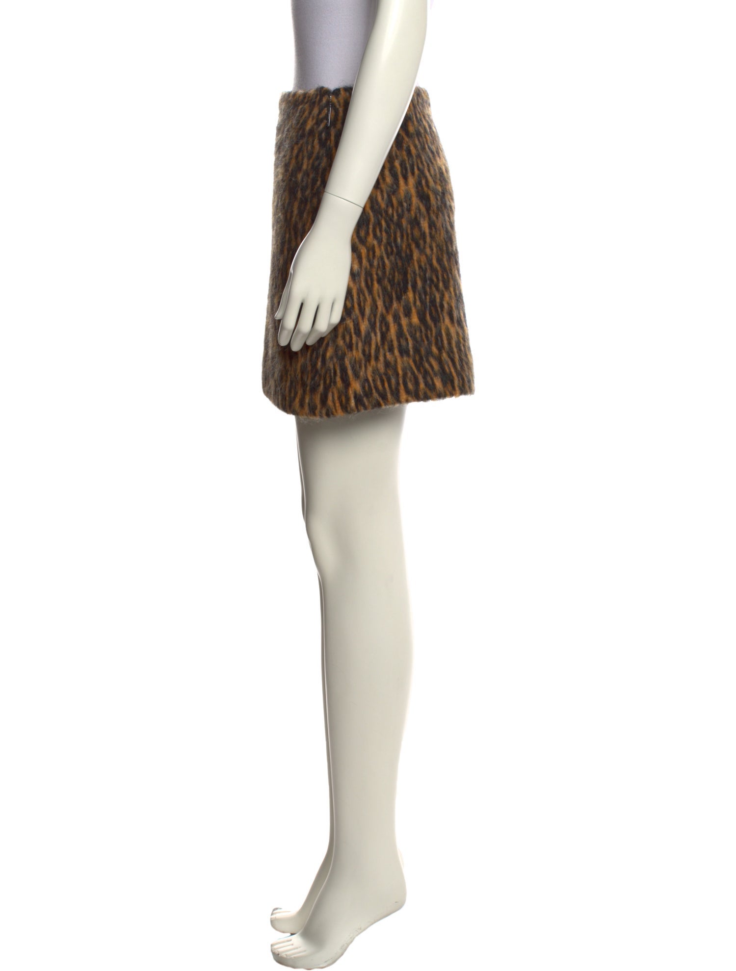 MSGM Animal Print Mini Skirt