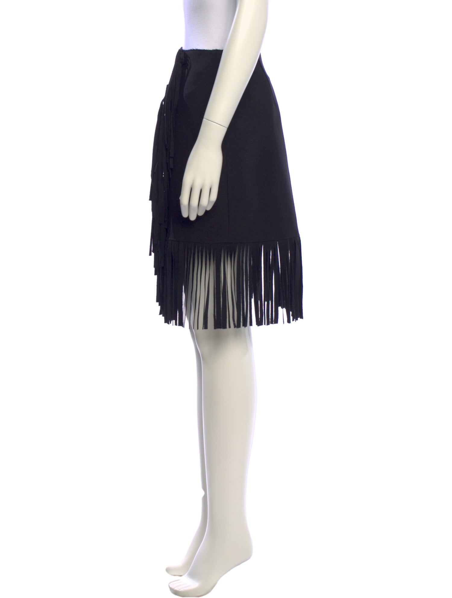 MSGM Fringe Trim Accent Knee-Length Skirt